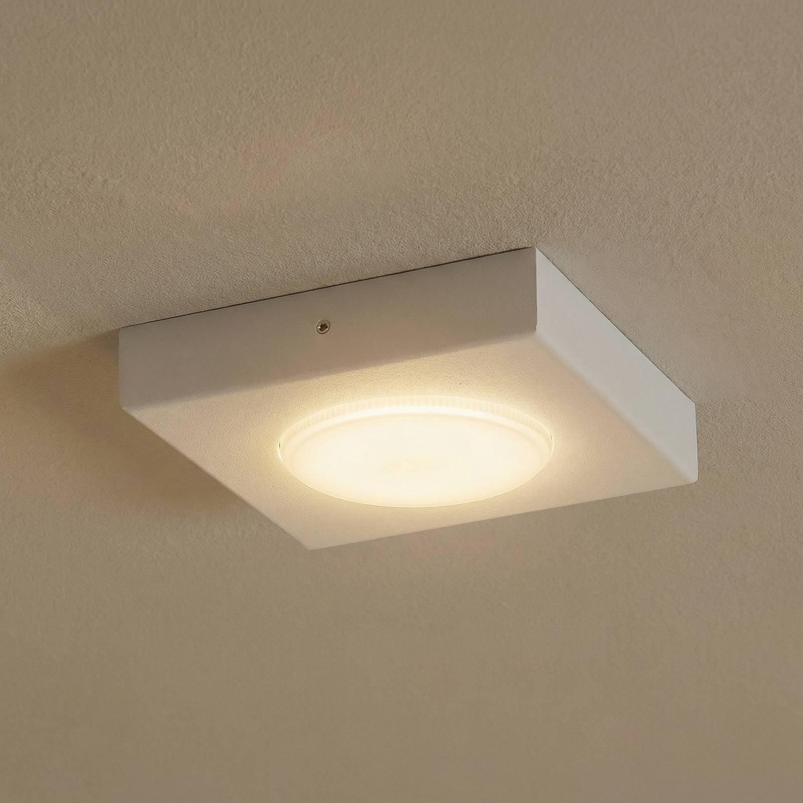 SIGMA Taklampa Hero, vit, 12 x 12 cm, metall, GX53