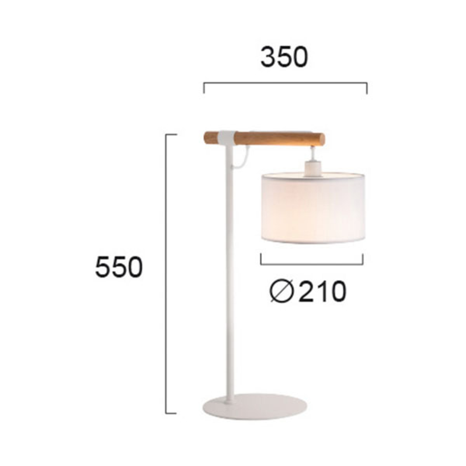 Romeo table lamp with textile shade