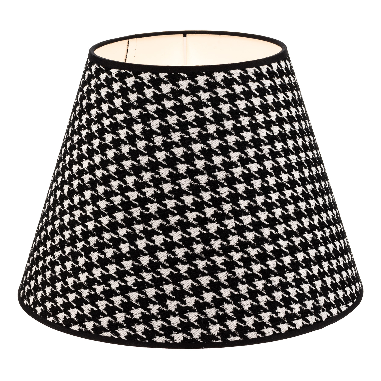 Sofia lampshade 26cm, houndstooth pattern black