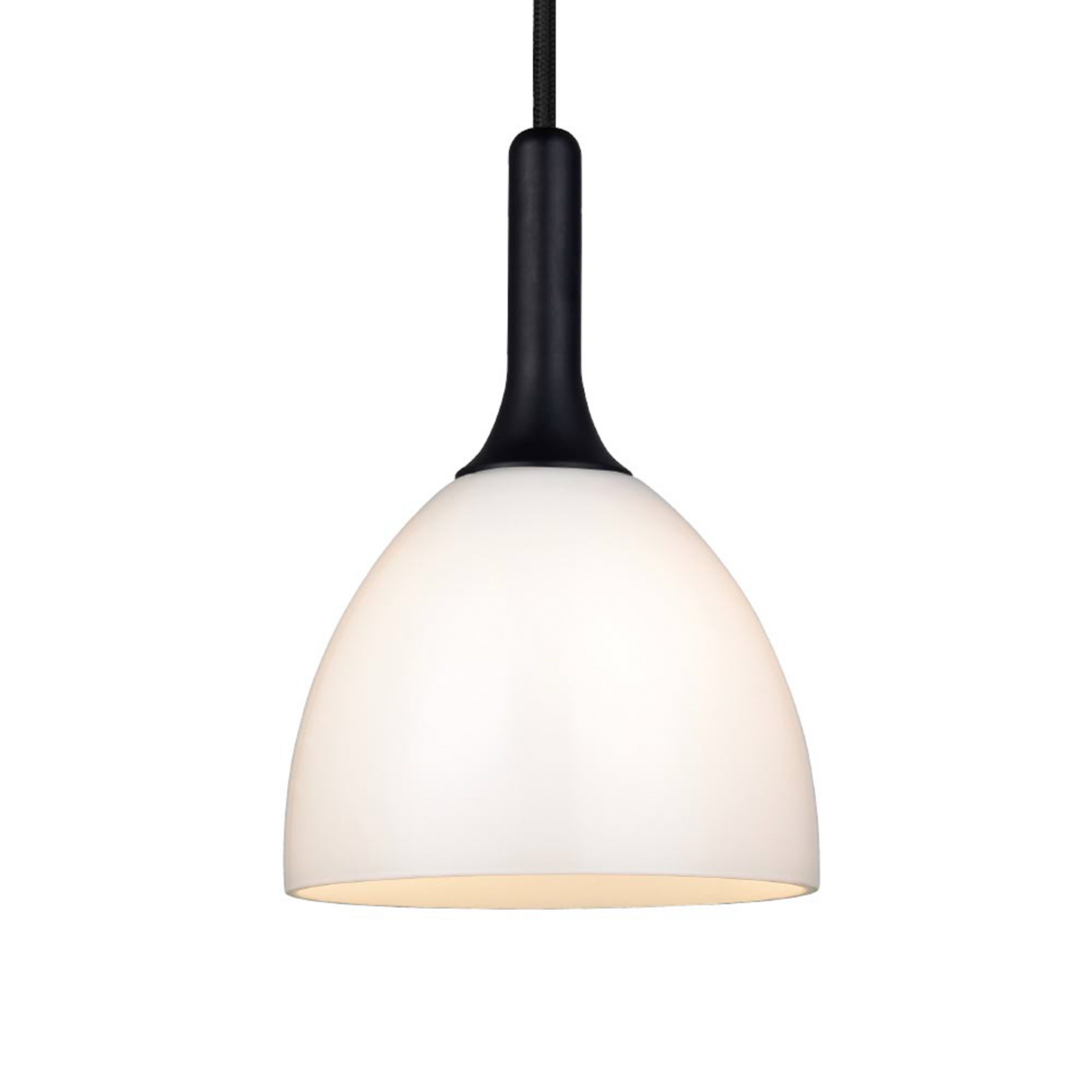 BELLEVUE Hängelampe schwarz/opal 14 cm Glas G9 - Halo Design