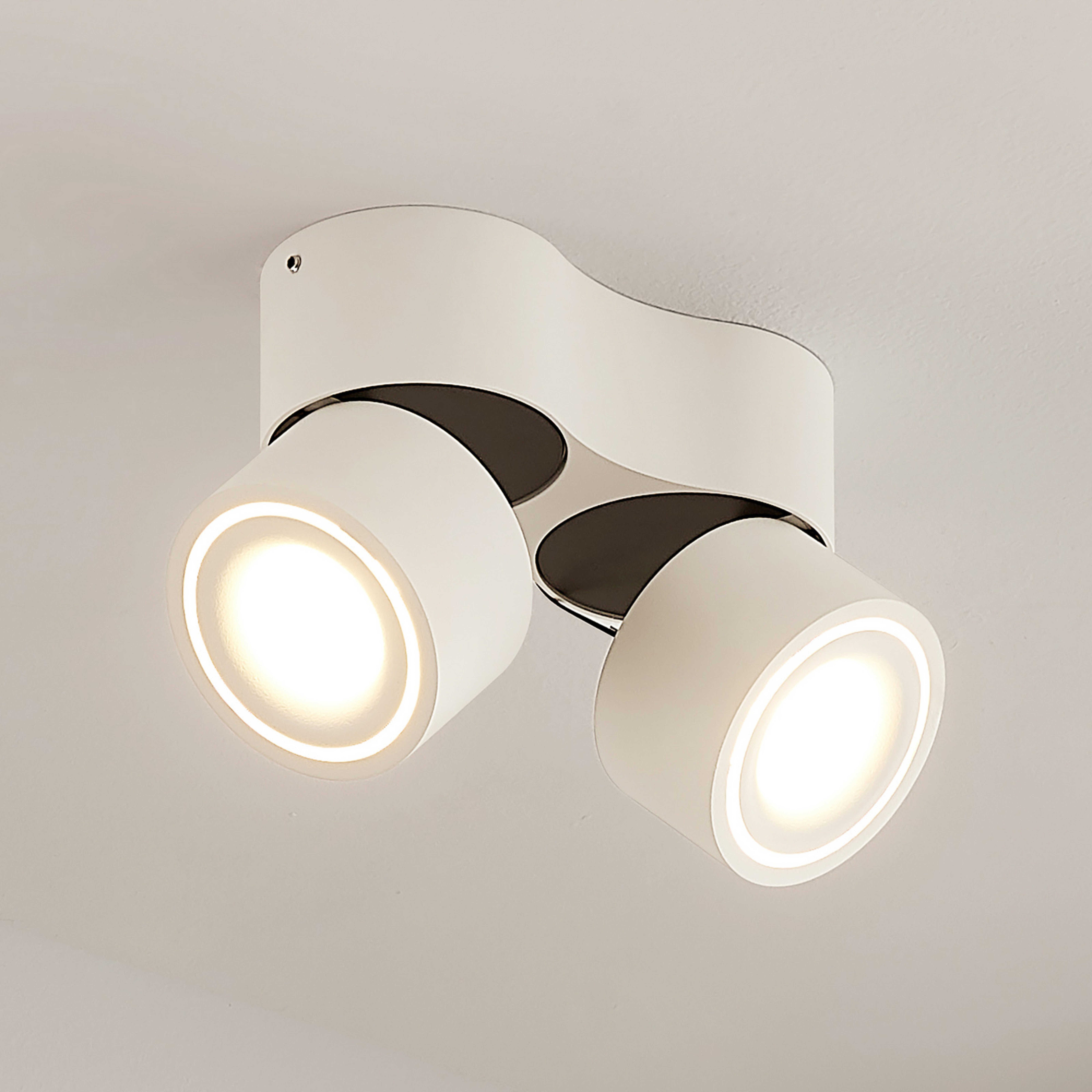 Spot pour plafond LED Arcchio, blanc, à 2 lampes, 1140 lm