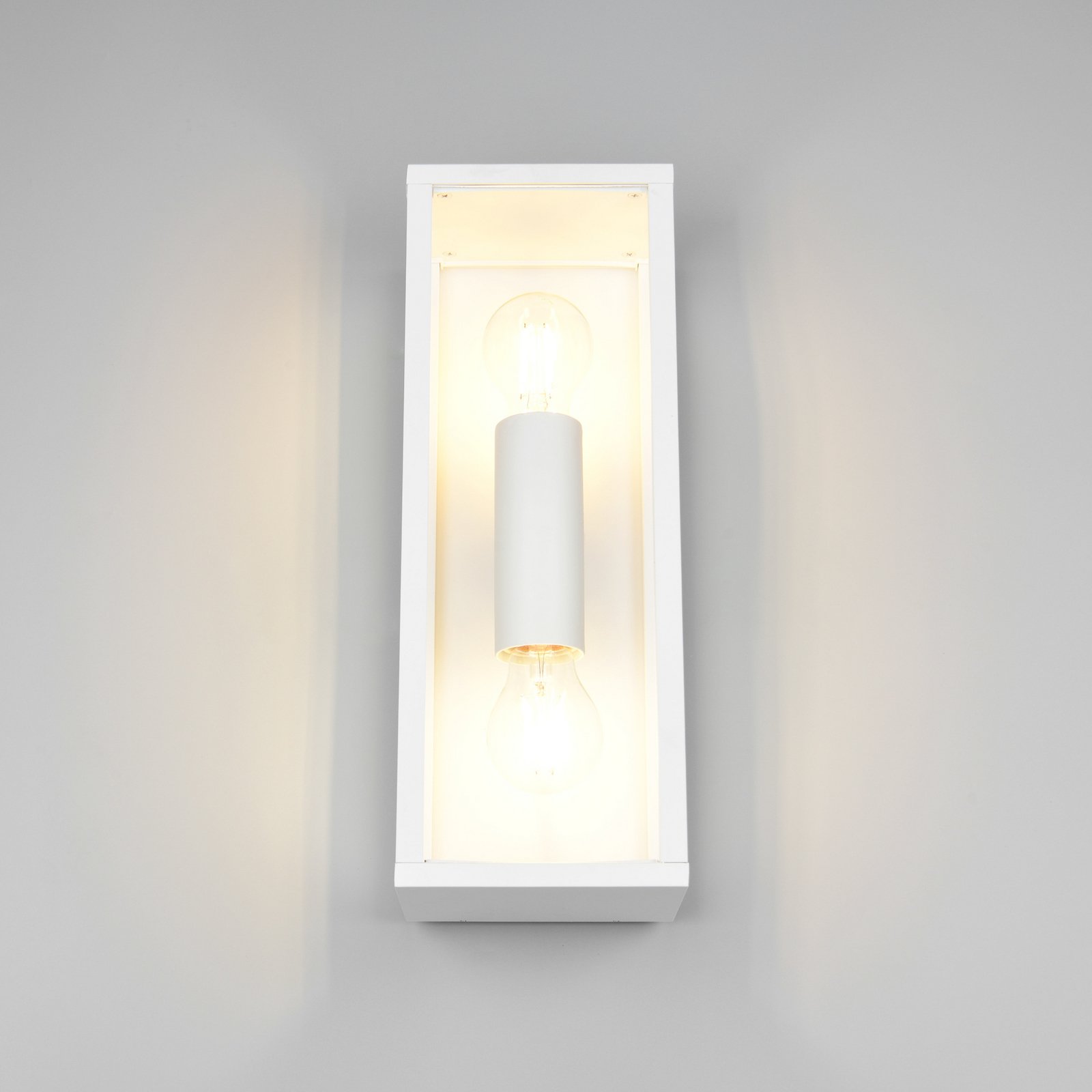 Garonne outdoor wall light, matt white, die-cast aluminium, E27
