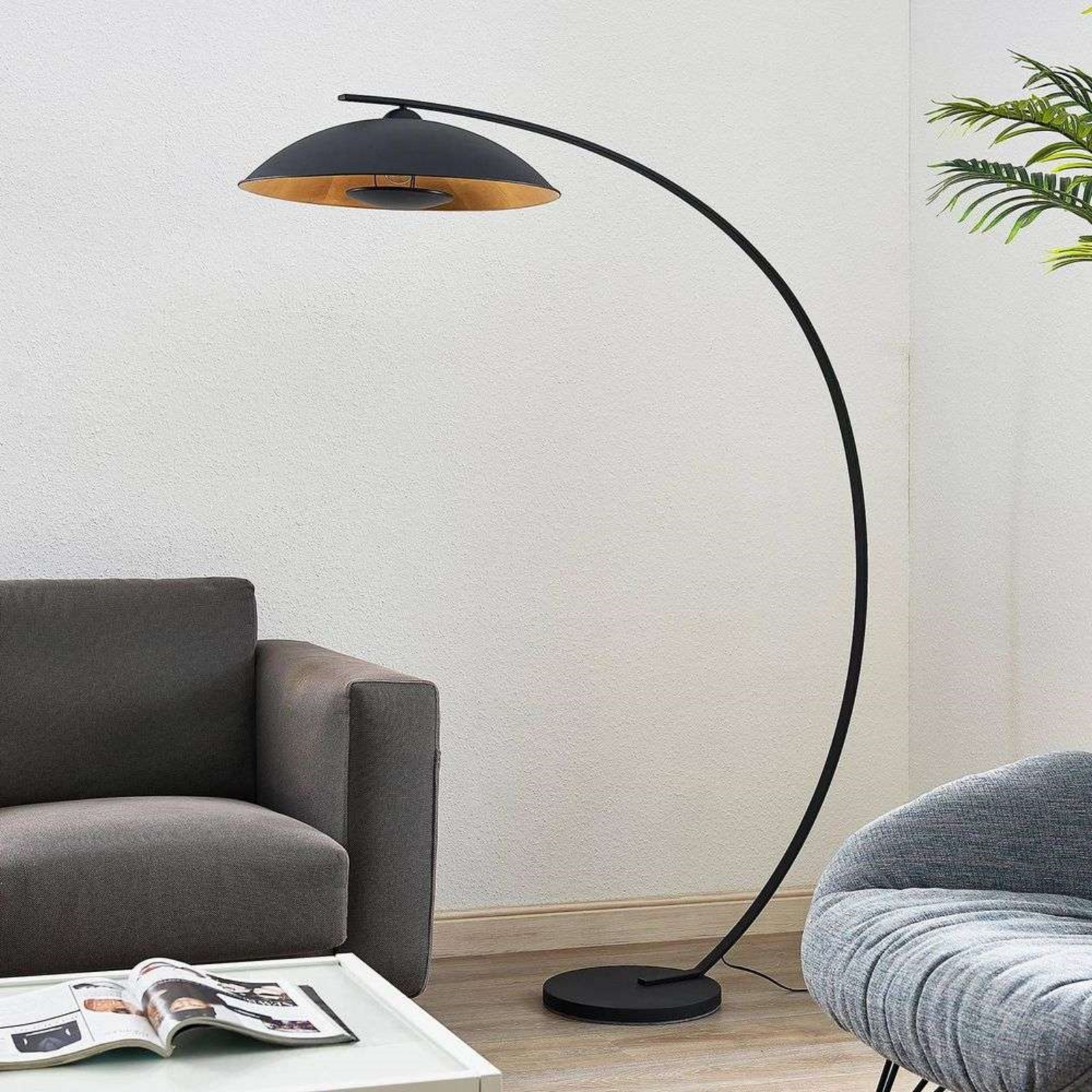 Emilienne Stojaca Lampa Black/Gold - Lindby