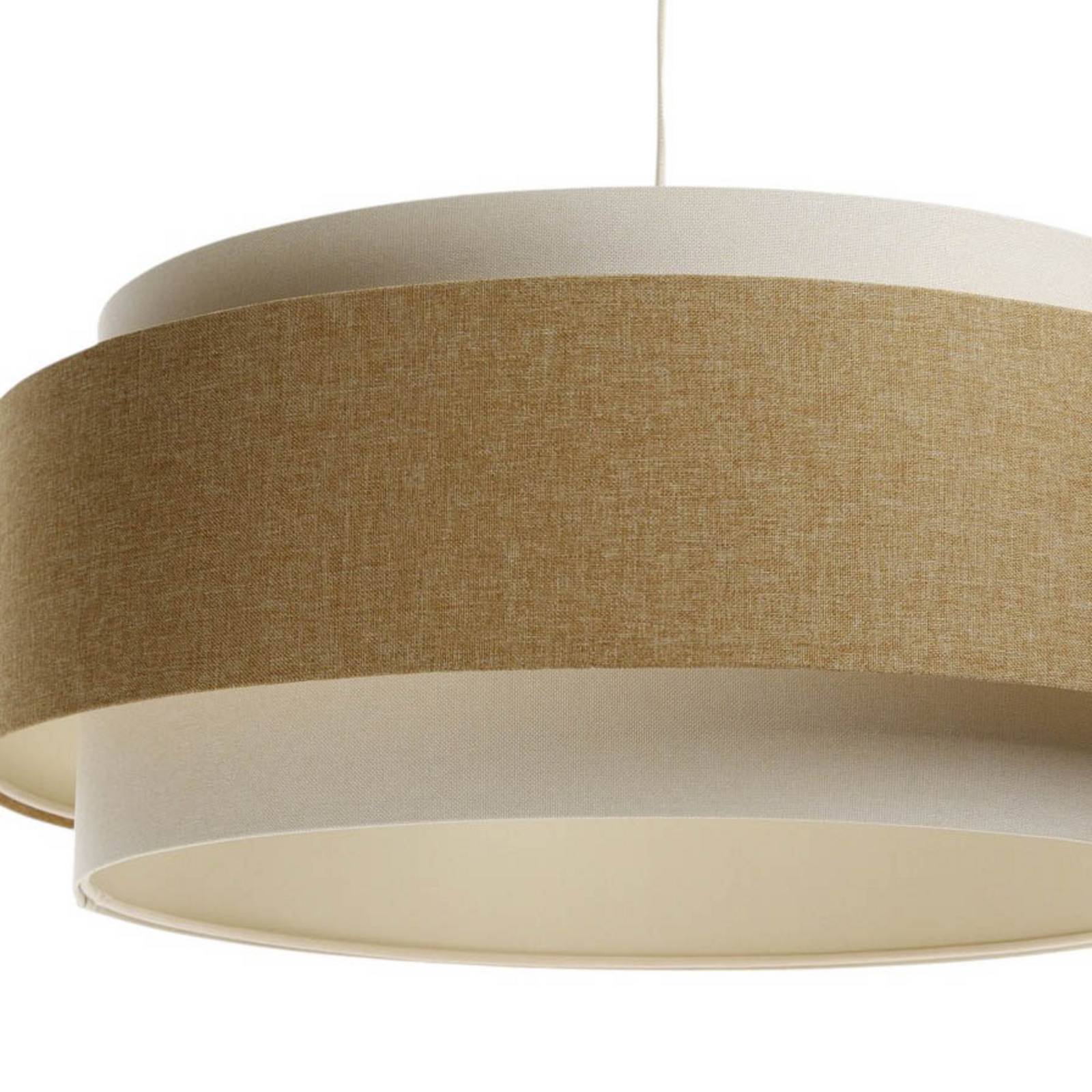 Lampa wisząca Boho Elegant, beżowy/kremowy, Ø 60 cm, tekstylna