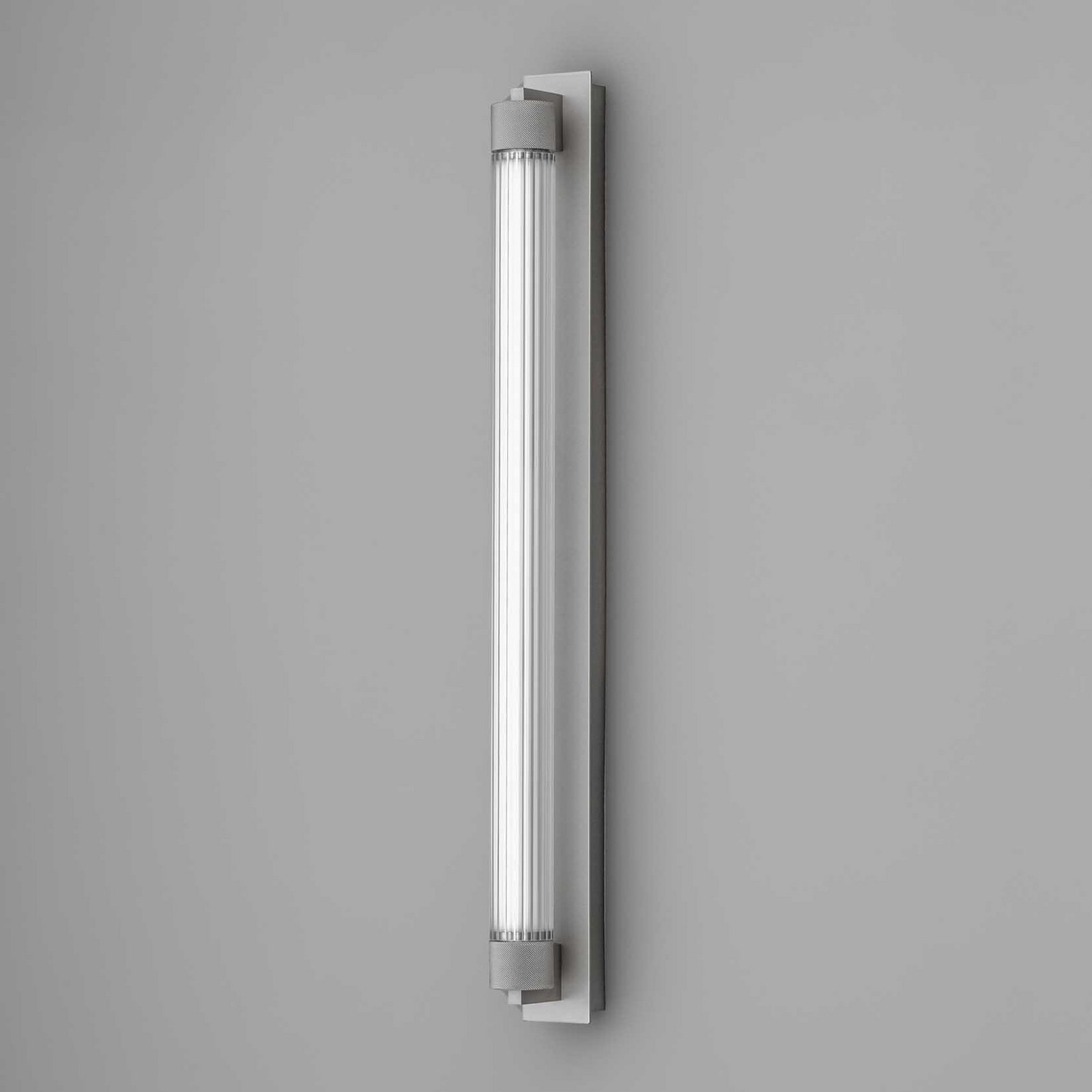 OLEV LED-Wandlampe CHARMER, titan, Metall/Glas, 2.700 K IP44