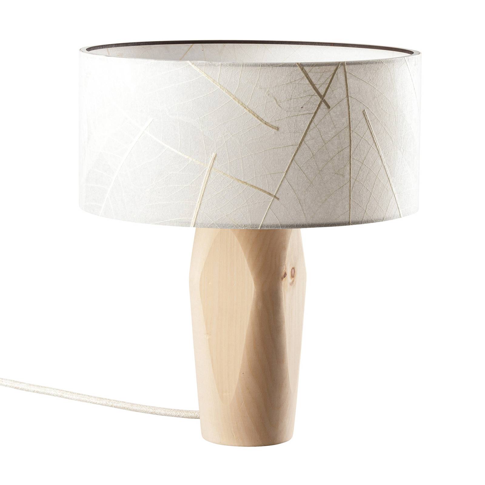 LeuchtNatur Pura LED-bordslampa, cembra/blad