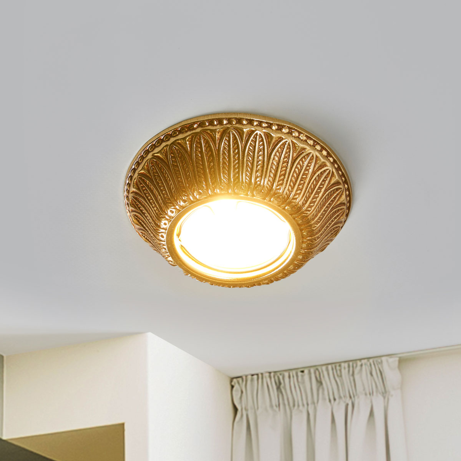 RIPERLamP LED recessed light Liberty - finish English patina, for Living / Dining Room, metal, GZ10, 5 W, energy efficiency: A+, H: 2.5 cm
