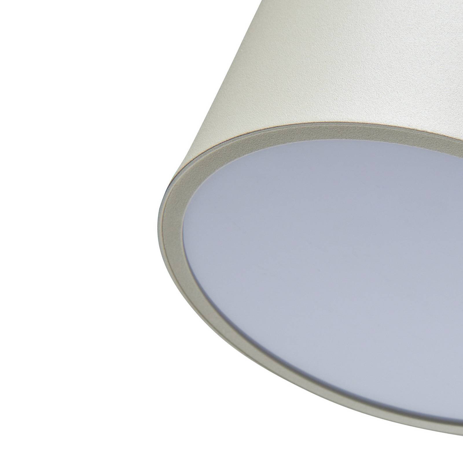 Hübsch Lampa stołowa LED Crea, kolor piaskowy, aluminium, żelazo