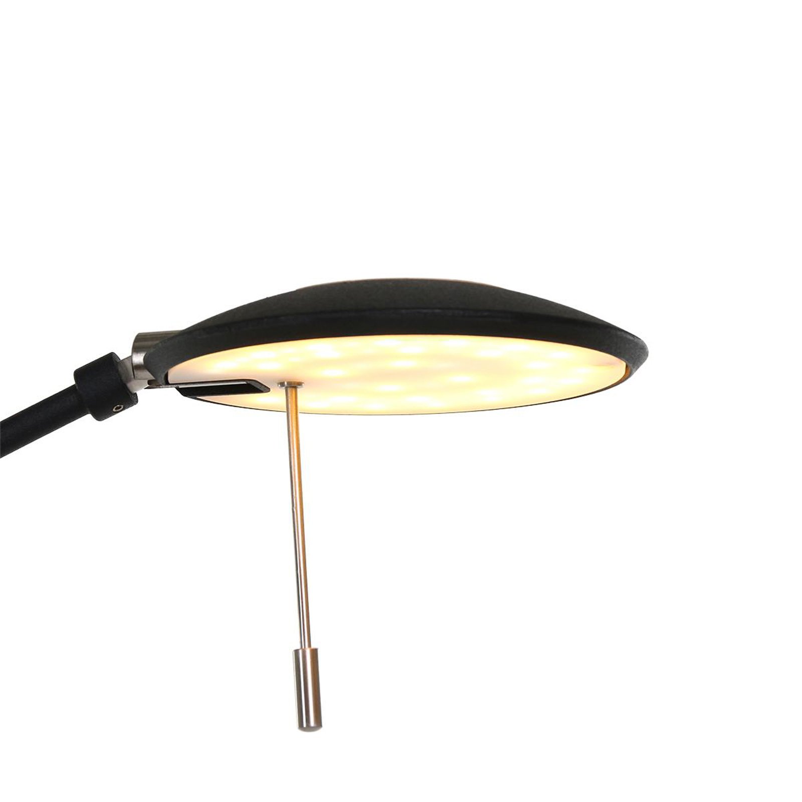 Stojací lampa Zenith LED, světlo na čtení, CCT, kov, černá