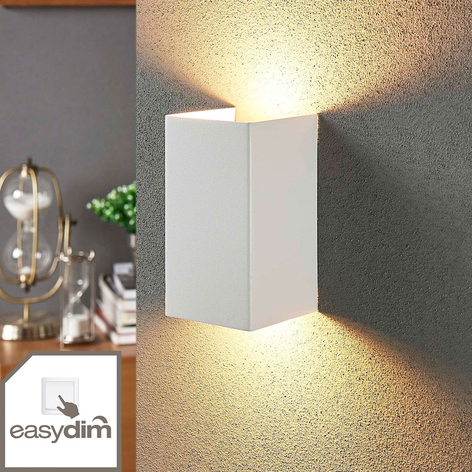 LED-vegglampe Jaymie, dimbar med bryter, 2 lys