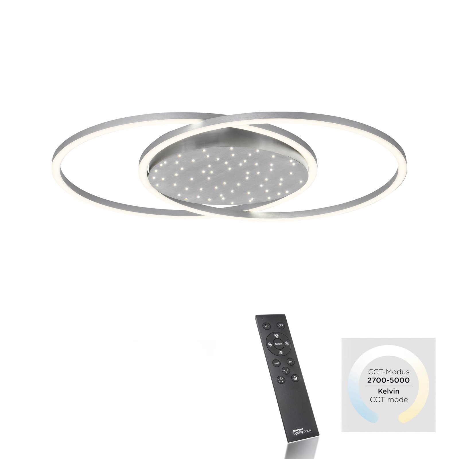 Paul Neuhaus Yuki LED-Deckenlampe, runde Form