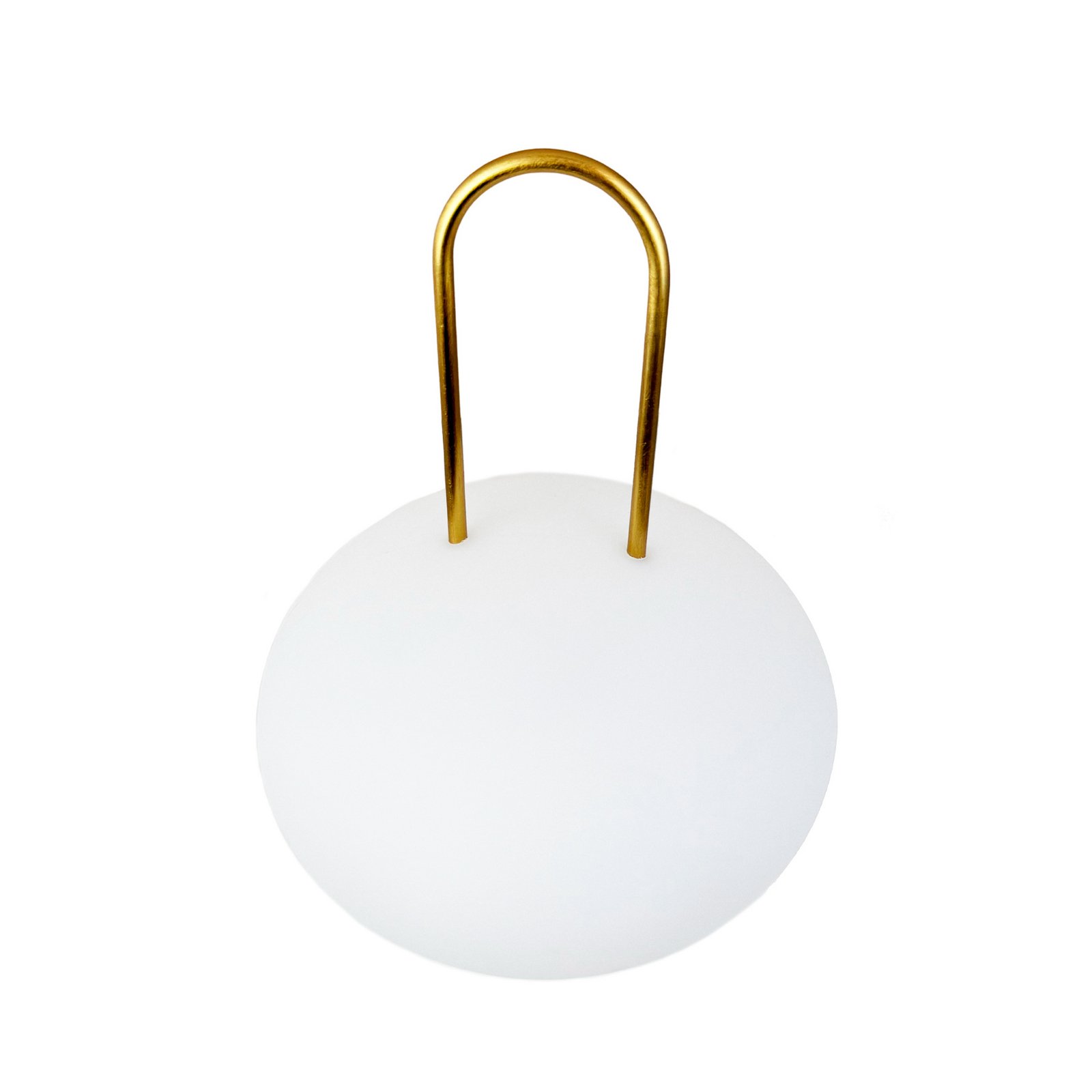 LED lantaarn Ellipse, wit/messing, IP44 - Dyberg Larsen