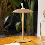 Lindby LED table lamp Kanani, brown, dimmable