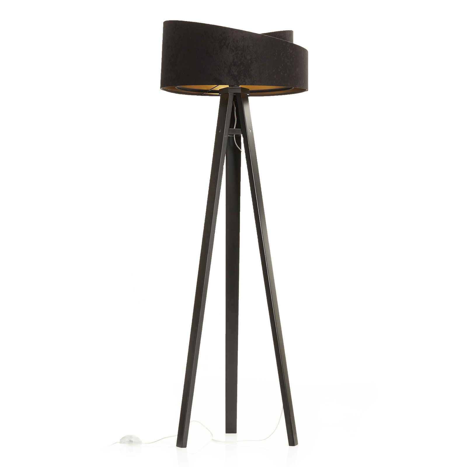 Emi tripod floor lamp with a 2-coloured lampshade