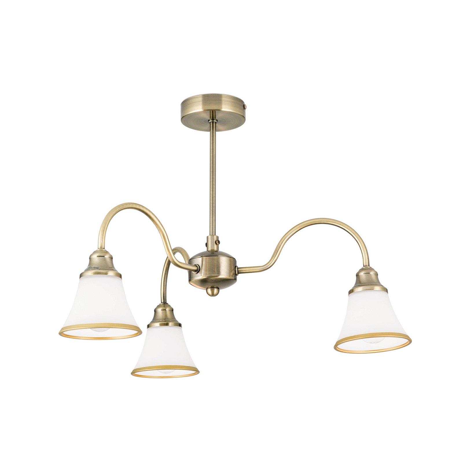 Tilda Ceiling Light Three Bulbs Old Brass Look