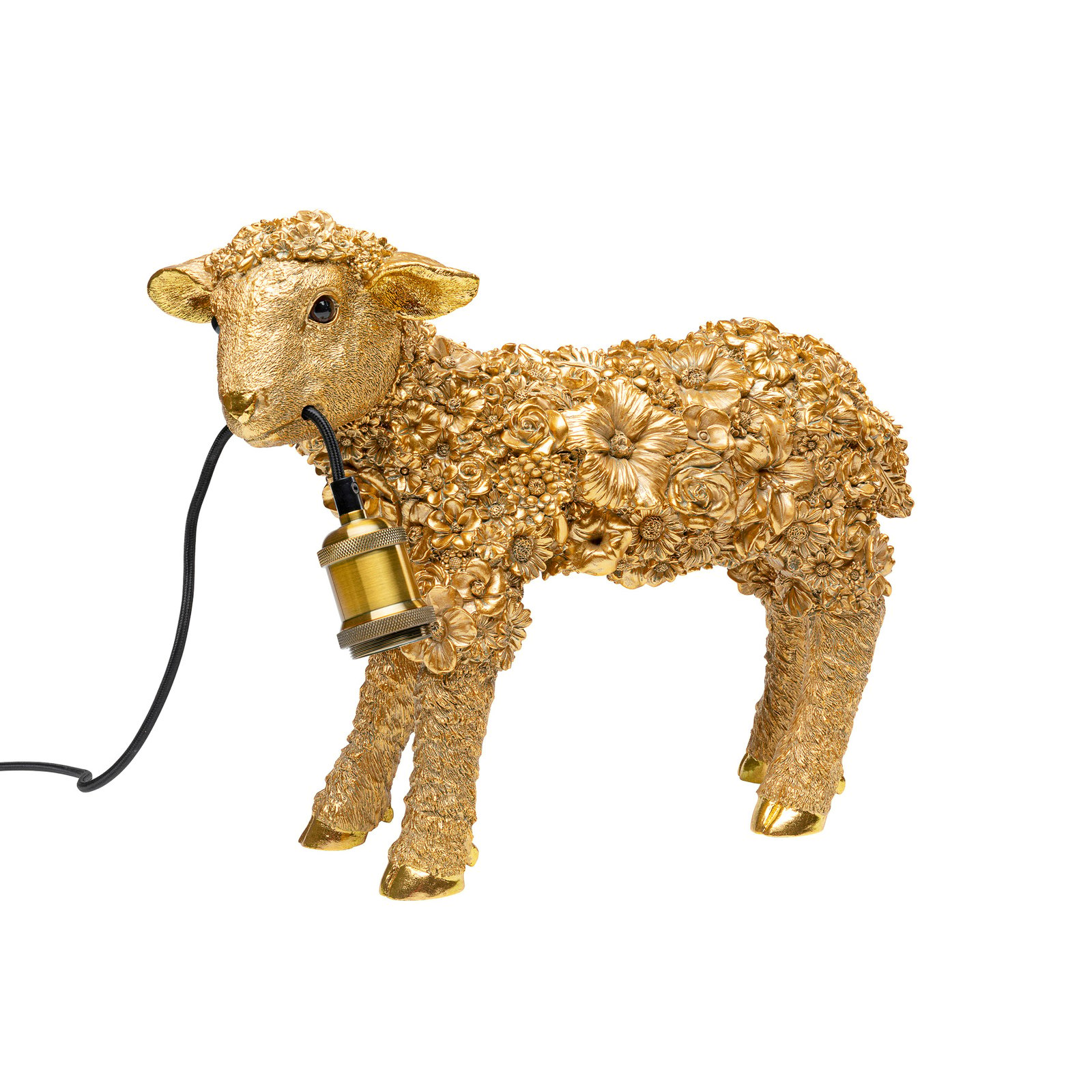 KARE Animal Flower Sheep bordslampa, guld
