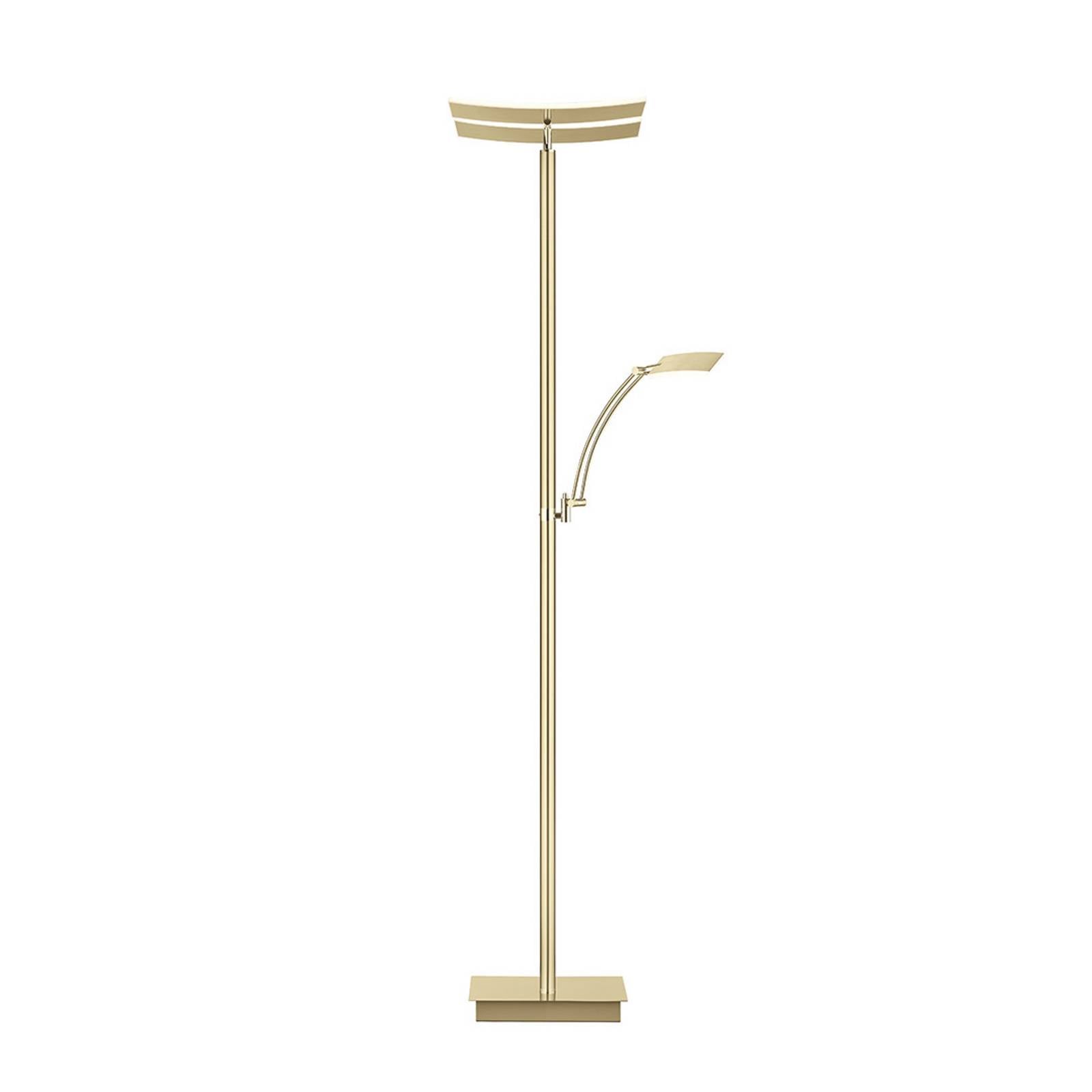 HELL LED vloerlamp Andy, crèmekleurig, hoogte 185 cm, metaal, CCT, 3-lamps.