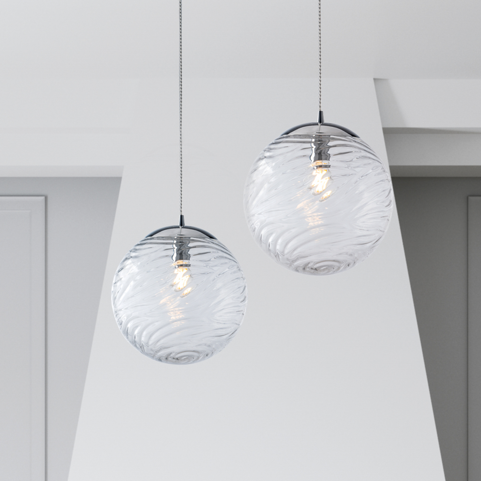 Nereide hanging light, glass clear