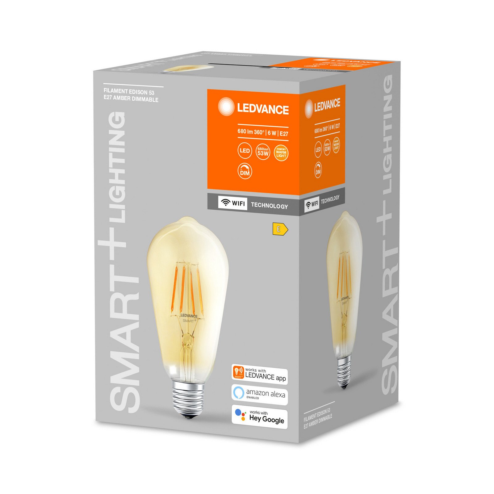 LEDVANCE SMART+ WiFi E27 6W Edison auriu 2.400K