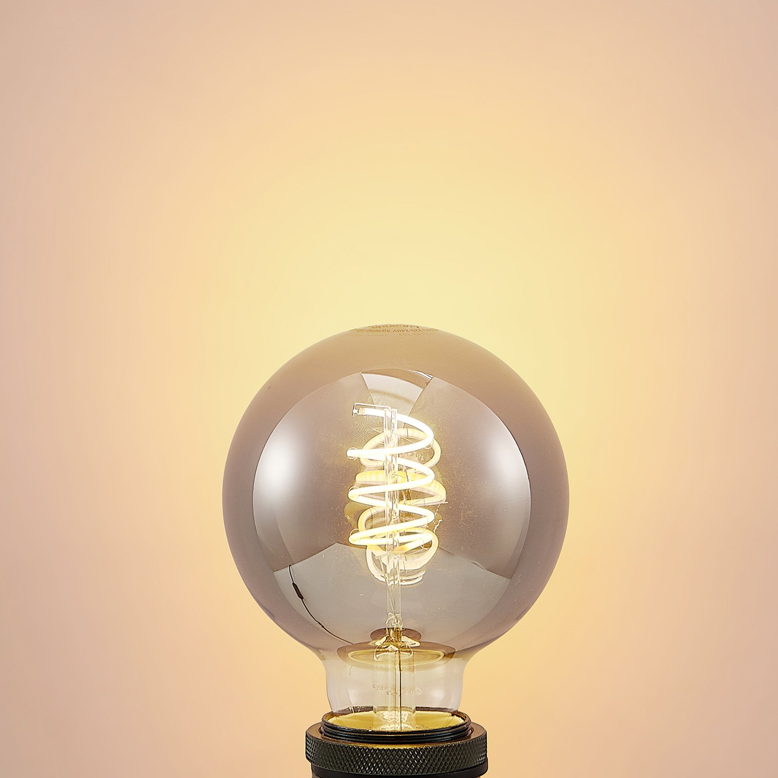 Bombilla LED 4W Smoke G95 Regulable E27 - Lucande