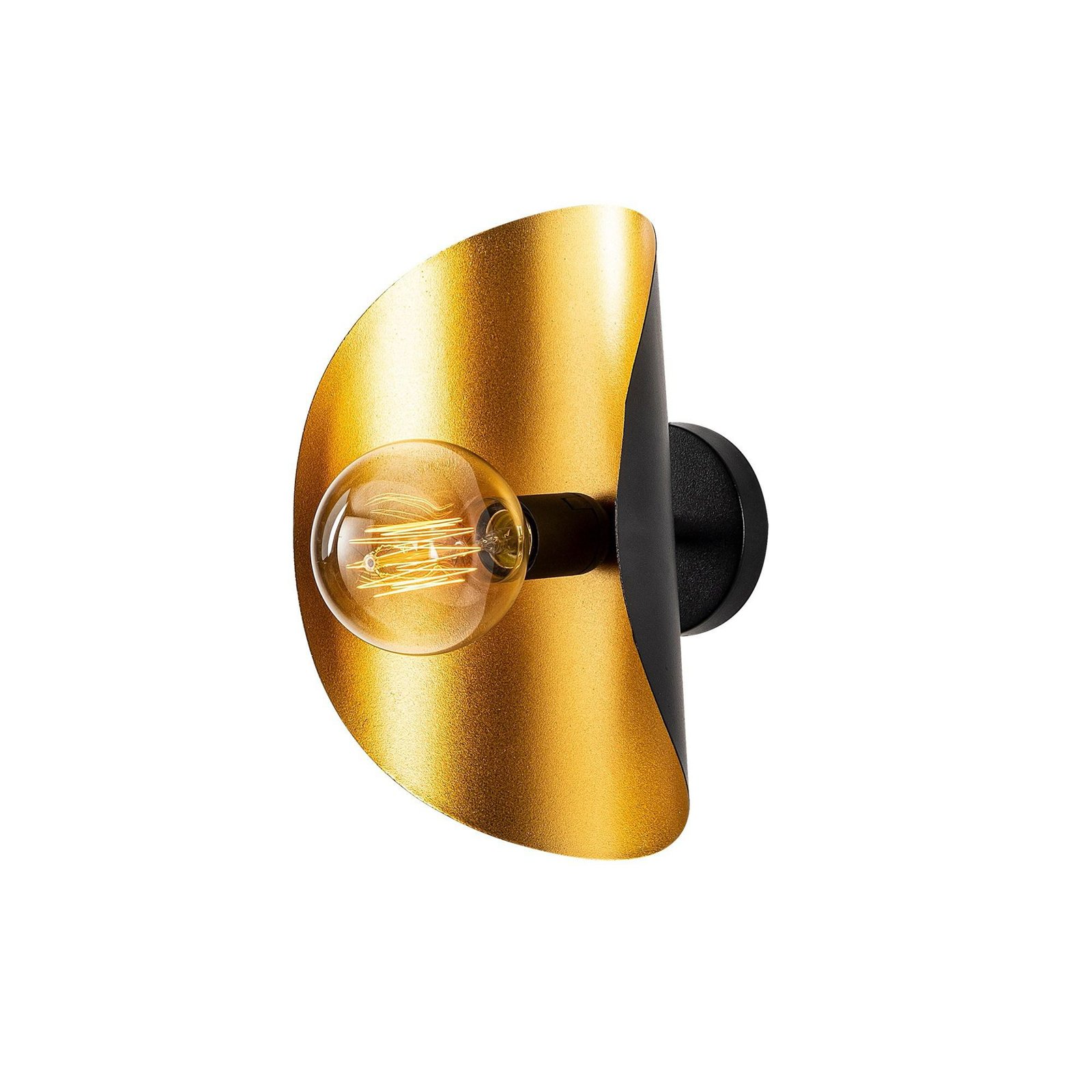 Wandleuchte Sivani MR-839, gold/schwarz, Metall, Höhe 30 cm