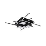 Roger LED ceiling lamp, matt black, metal, CCT, remote control.