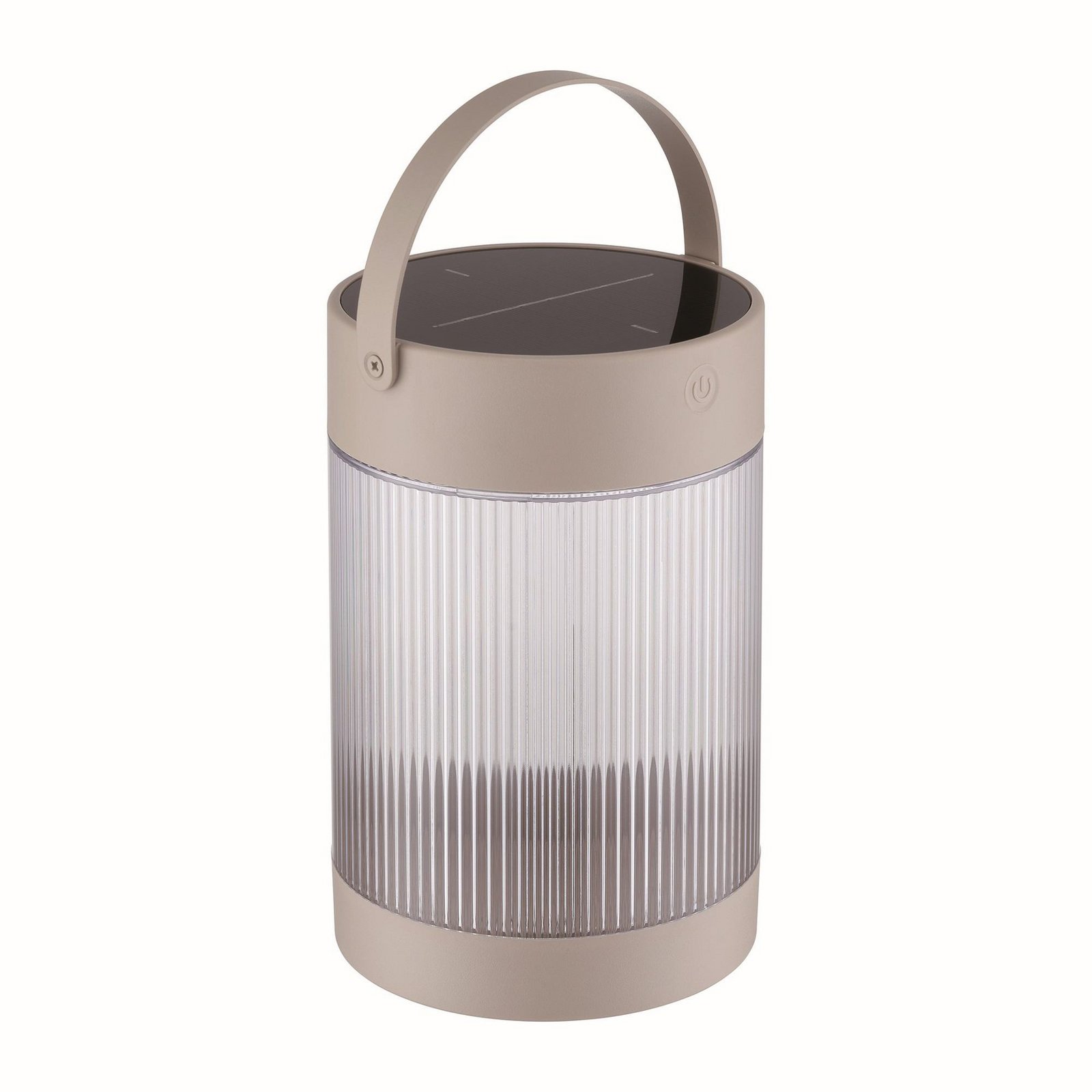 Solarna stolna lampa Coupar, boje pijeska, plastika, IP44