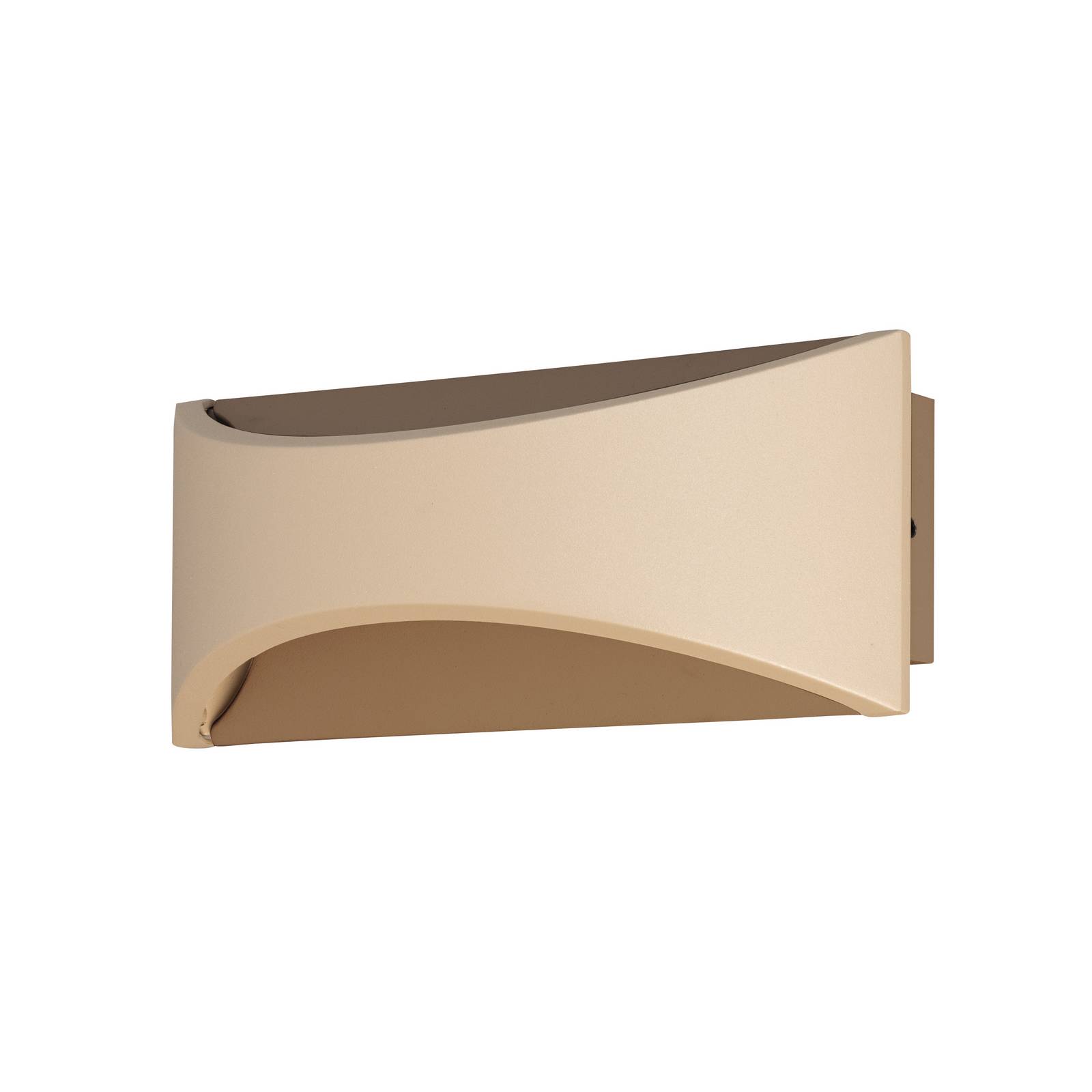 LED-Wandleuchte Rio, greige/sandfarben, Breite 23 cm, Metall