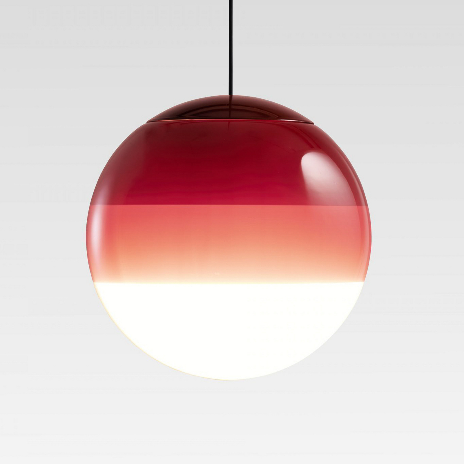 Candeeiro suspenso LED MARSET Dipping Light, Ø 30 cm, vermelho vinho