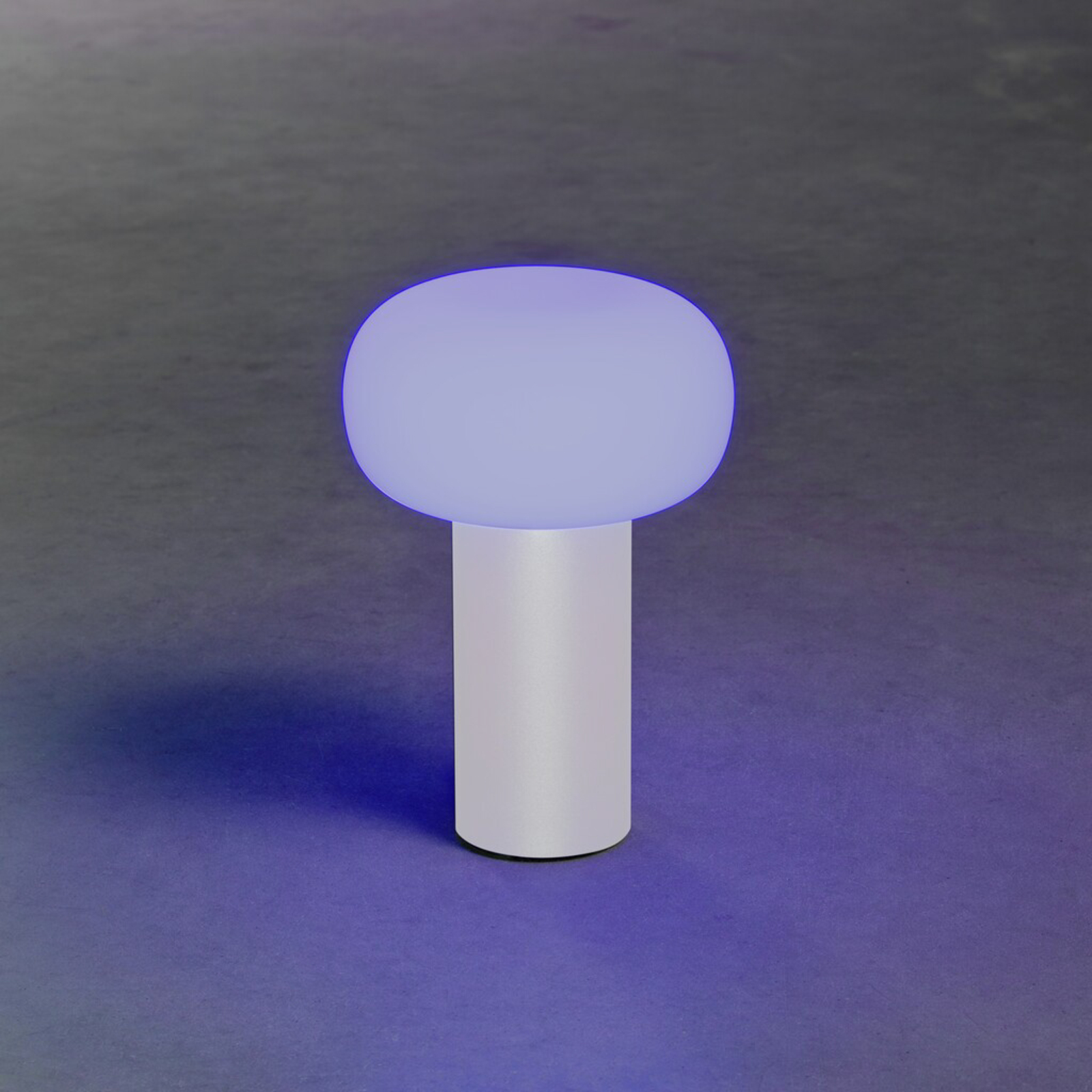 LED stolní lampa Antibes, IP54, baterie, RGBW bílá