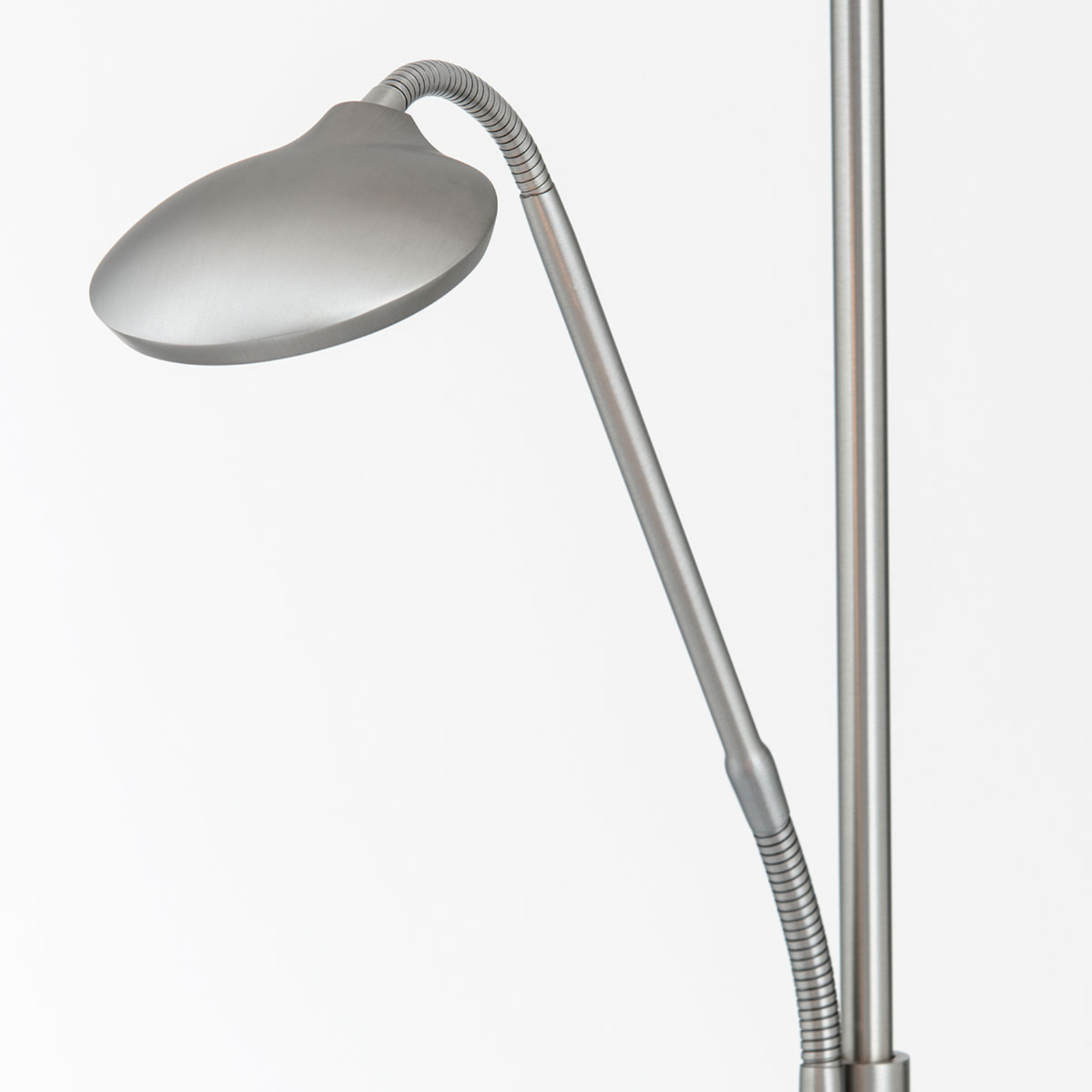 Lámpara LED de pie Cobra lámpara de lectura níquel