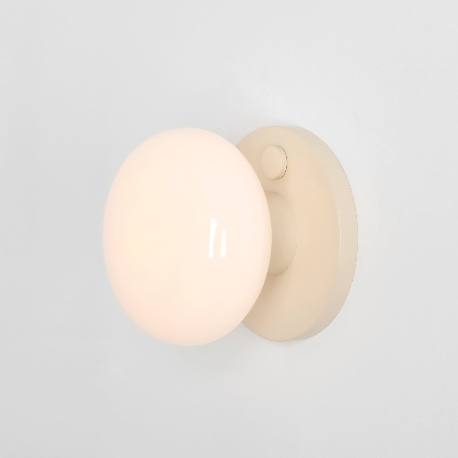 Zidna svjetiljka Flo, bež, Ø 19 cm, staklo - Aldex