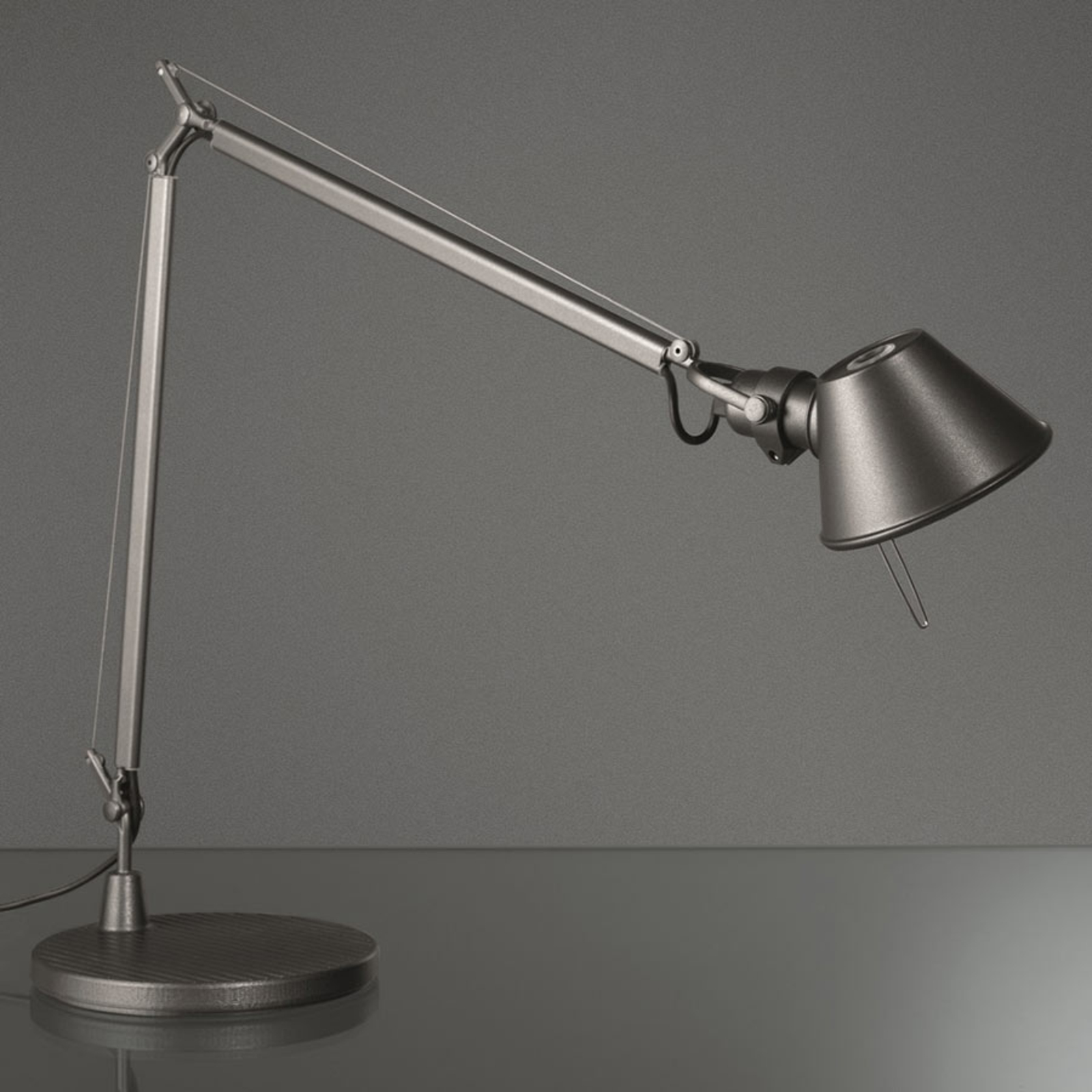 Artemide Tolomeo Midi LED table lamp 2,700 K grey, for Workroom / Office, aluminium, steel, 9 W, energy efficiency: A, H: 100 cm
