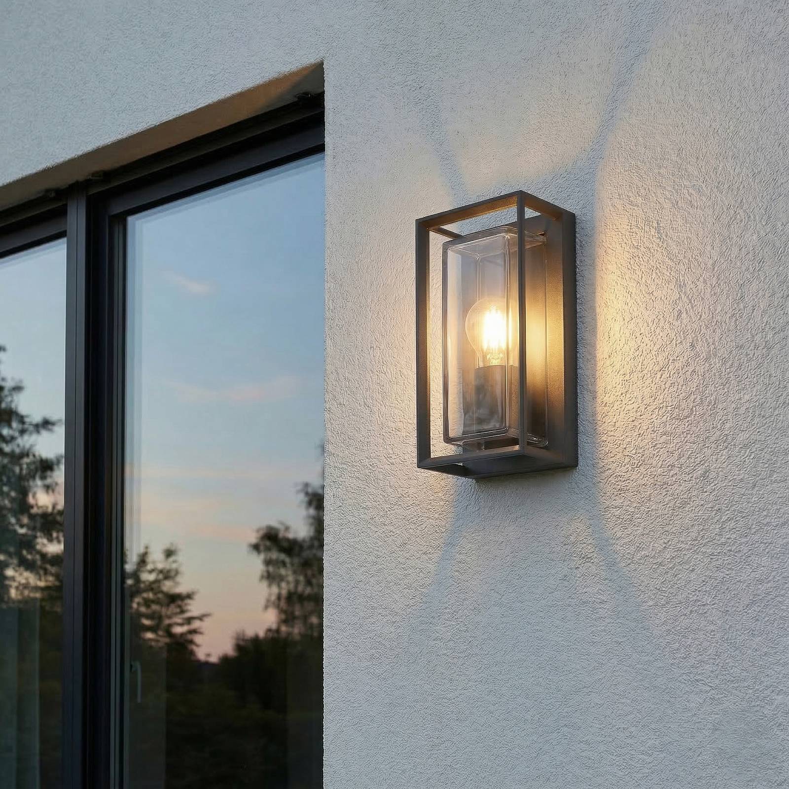 Arcchio buitenwandlamp Ismera, antraciet, E27, IP65