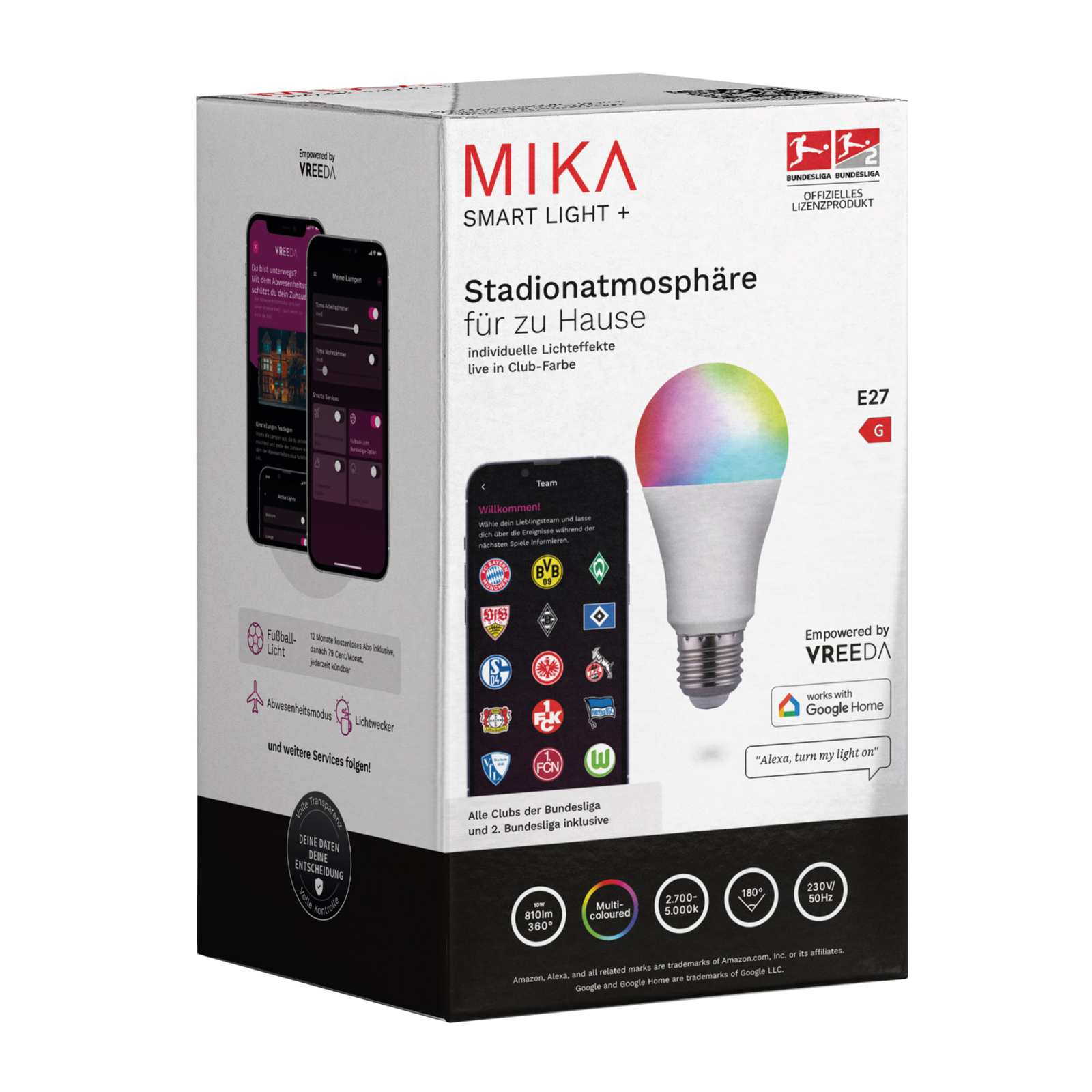 LED-Lampe Mika für Stadionatmosphäre, E27 10W RGBW