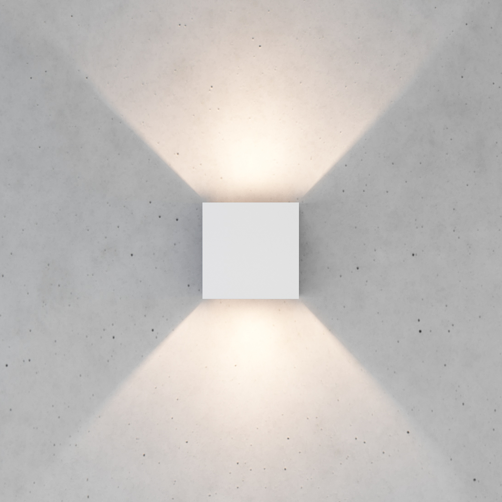 Zuza 2 wall light, white, metal, four blades, 10 cm, G9