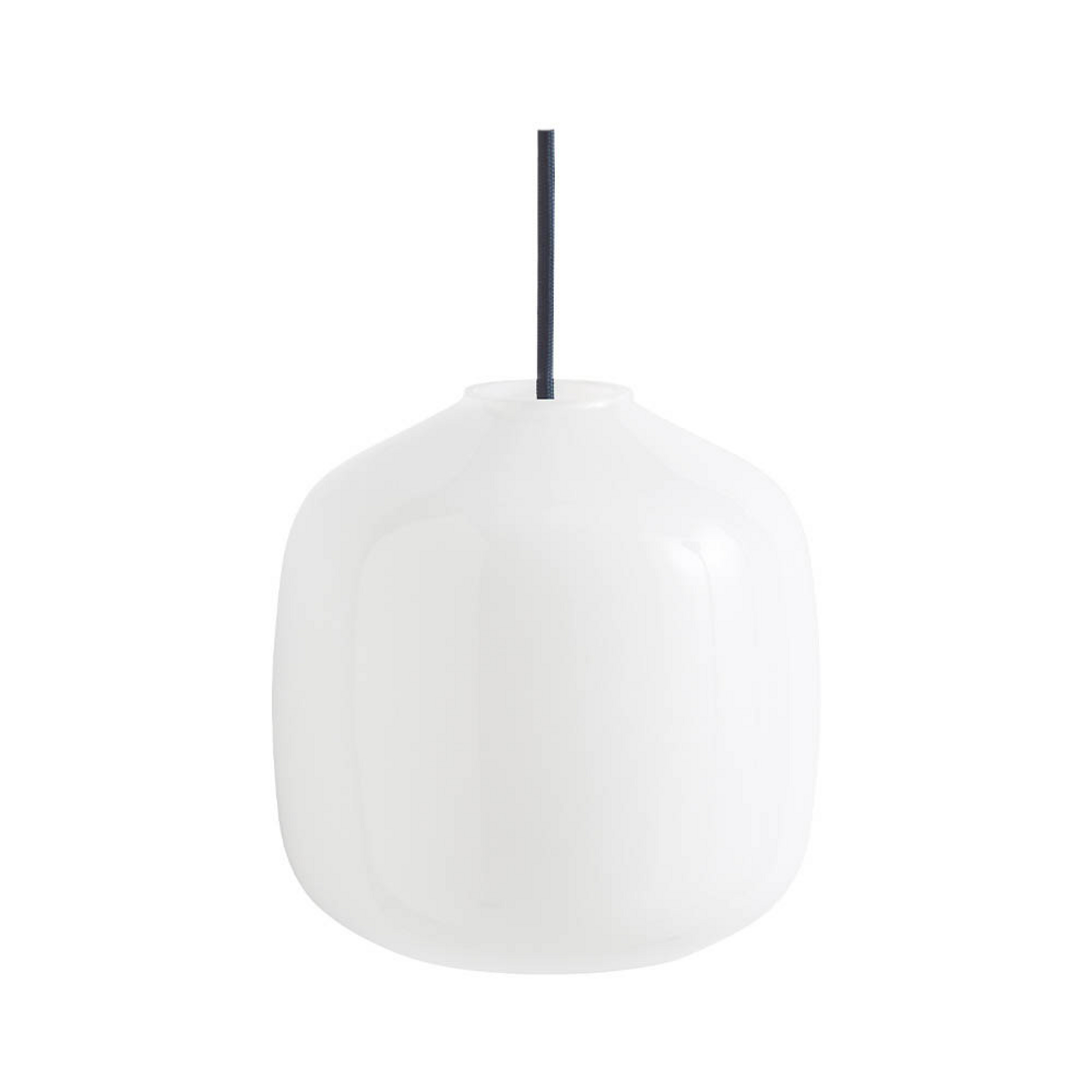Buoy Glass 200 Pendel Opal/Anthracite Blue - Hay