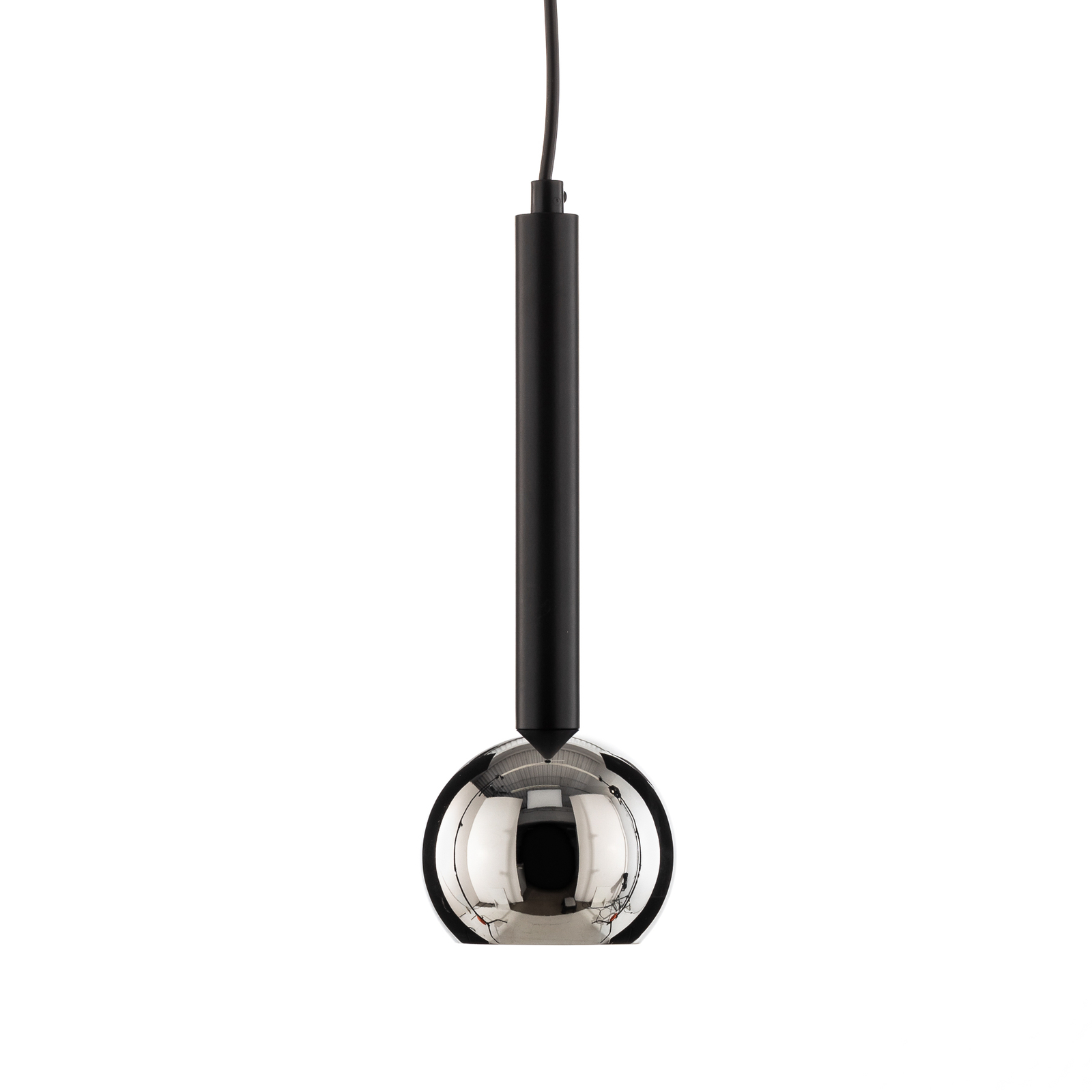 Flox hanging light, 1-bulb, black/chrome