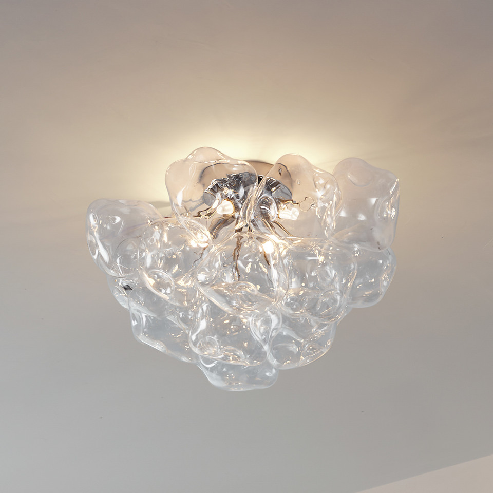 Lucande Diborah taklampa, transparent från Lucande