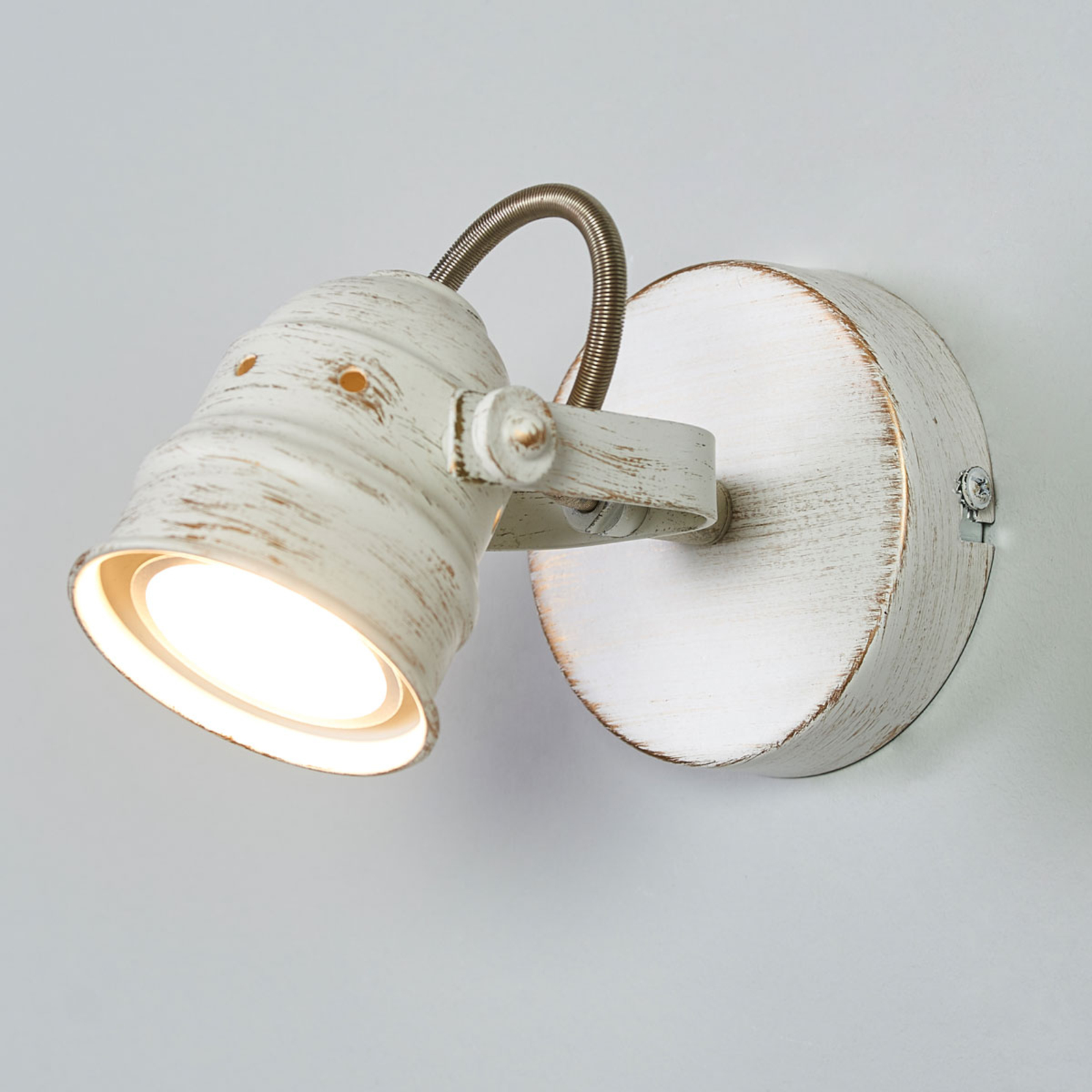 Valkoinen LED-spottivalo Leonor GU10-lampulla