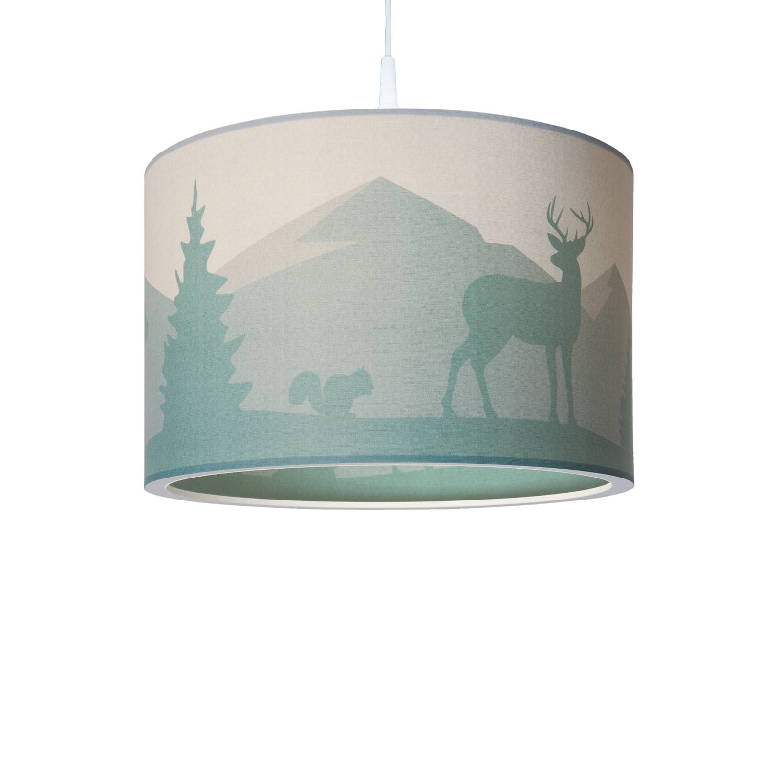 Lampa wisząca 25/40 Scandi Forest, Ø 40 cm, zielona, 1-punktowa