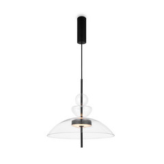 Maytoni żyrandol LED Bangkok, Ø 40 cm, przezroczysty, szkło