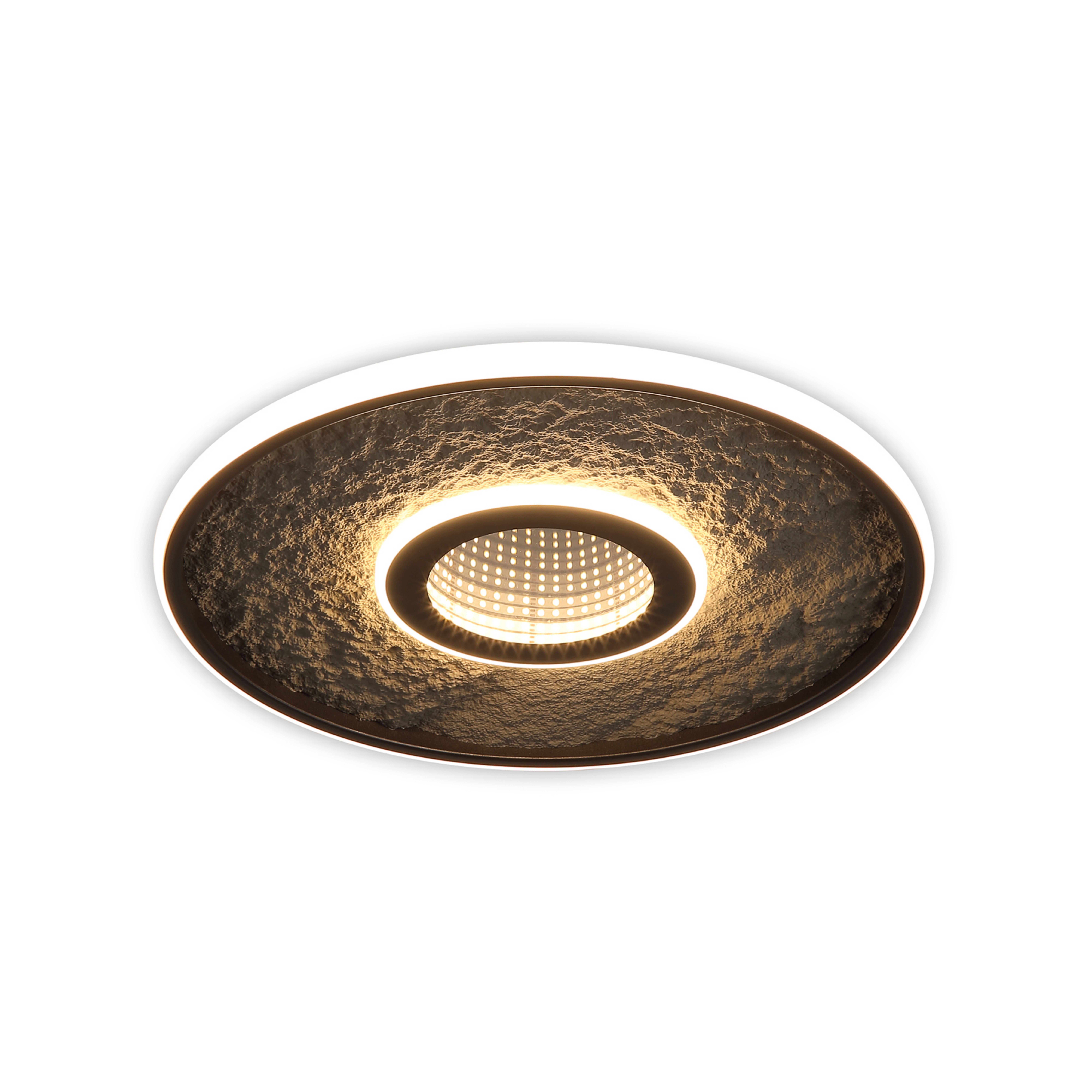 LED-Deckenleuchte Lumadisc, schwarz, Ø 41 cm, Metall/Silikon