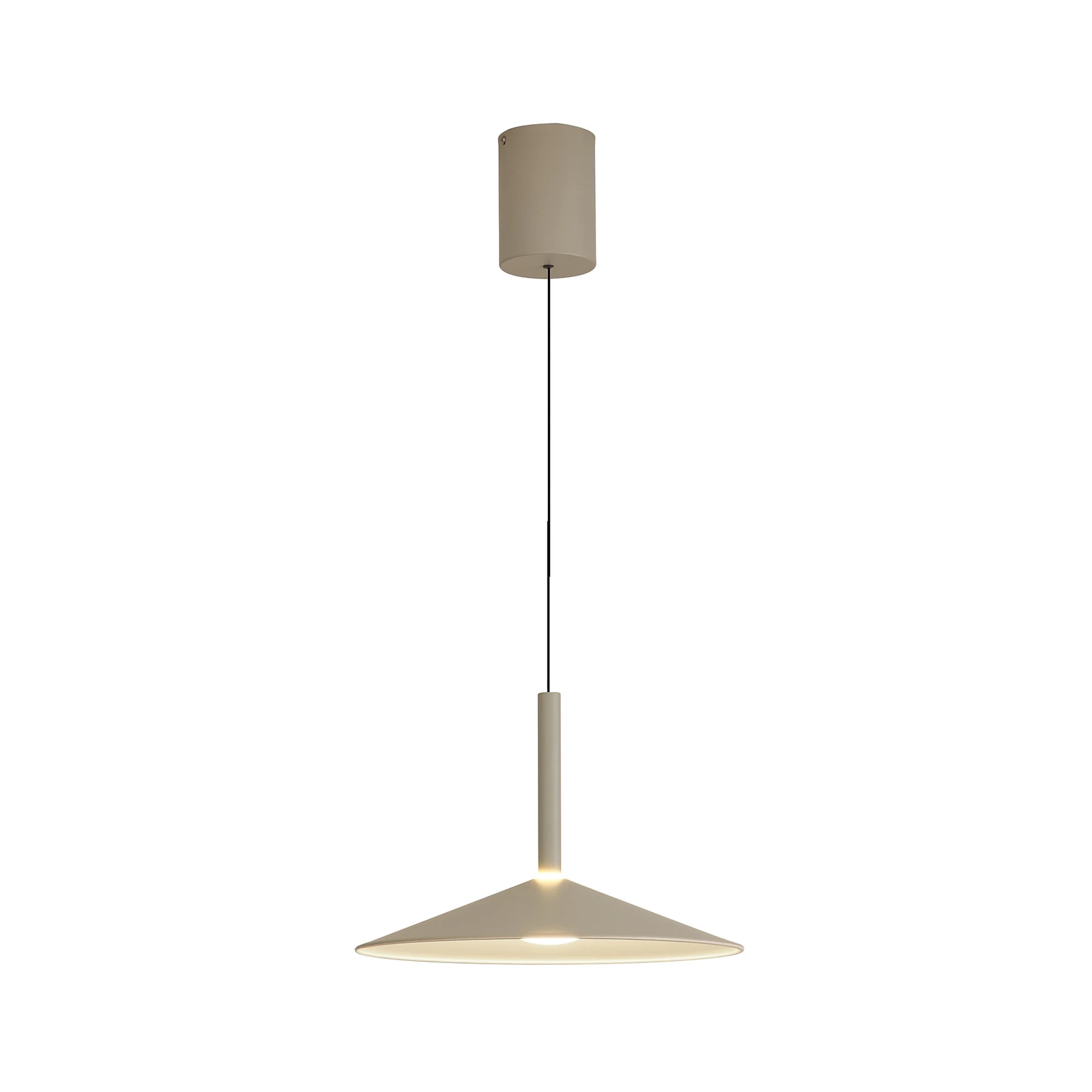 Candeeiro suspenso Calice LED, cinzento, Ø 32 cm, regulável em altura