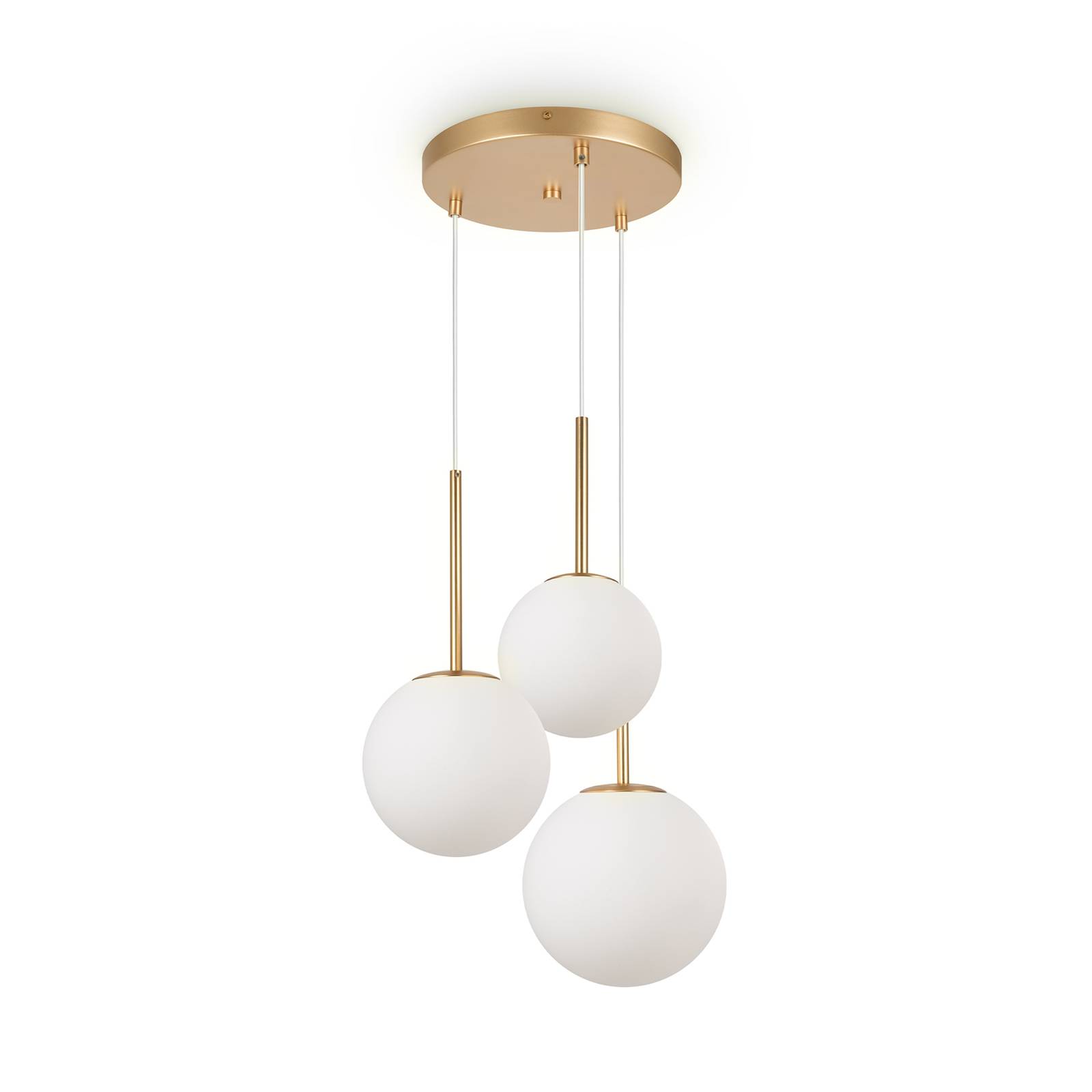 Maytoni Basic form Hängeleuchte, weiß/gold, 3-flg.