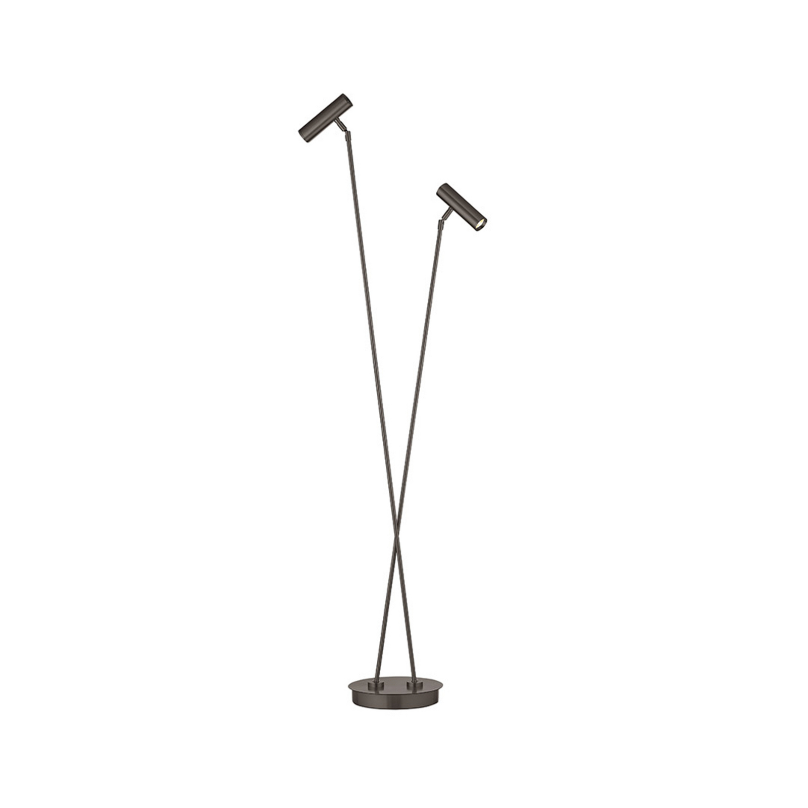 LED-Stehlampe Tom Pro bronzefarben, 137 cm Metall 2fl  CCT