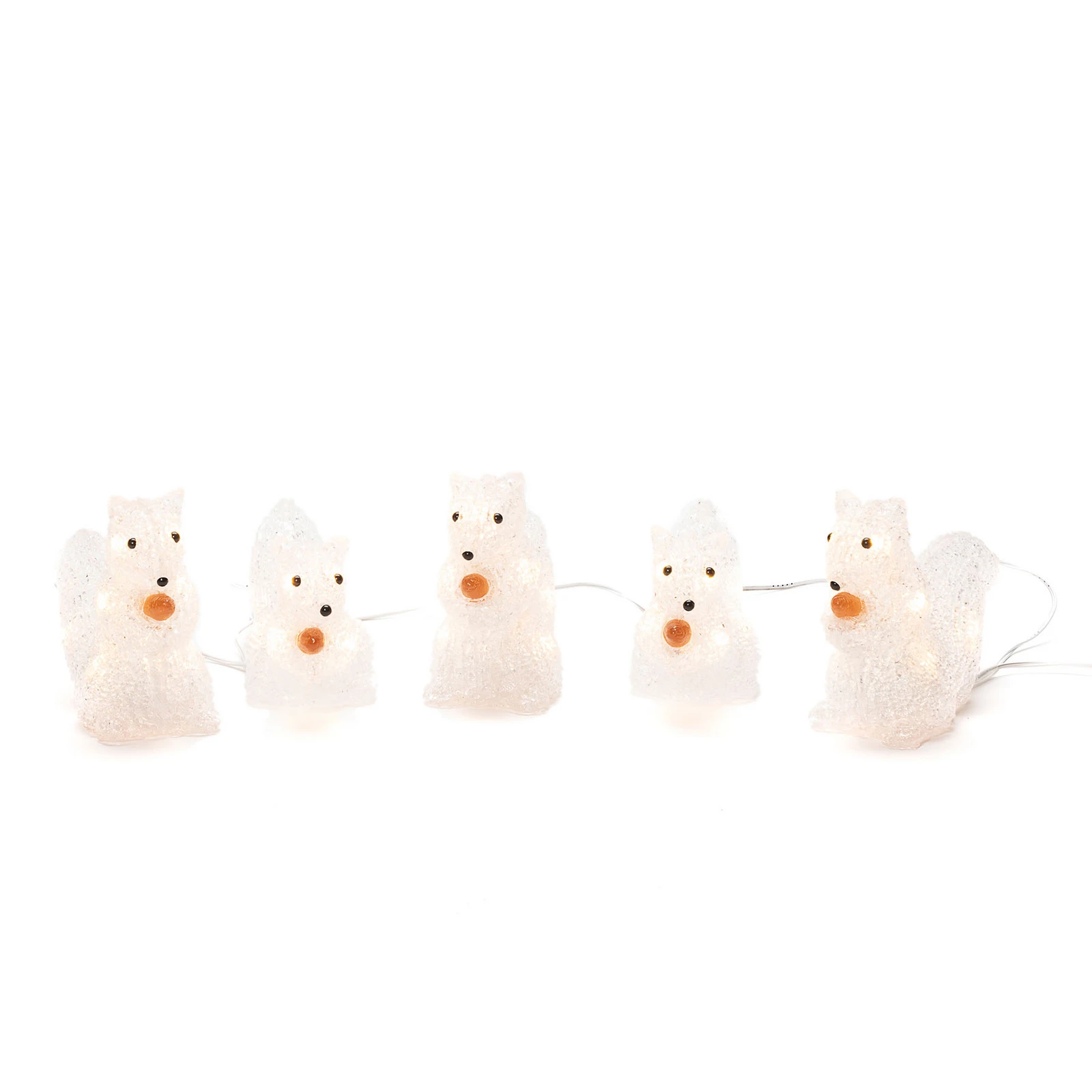 LED-Leuchtfiguren Eichhörnchen für außen, 5er-Set