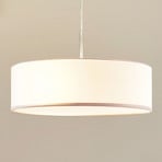 Lampada a sospensione Lindby Sebatin, Ø 40 cm, crema, tessuto, E27