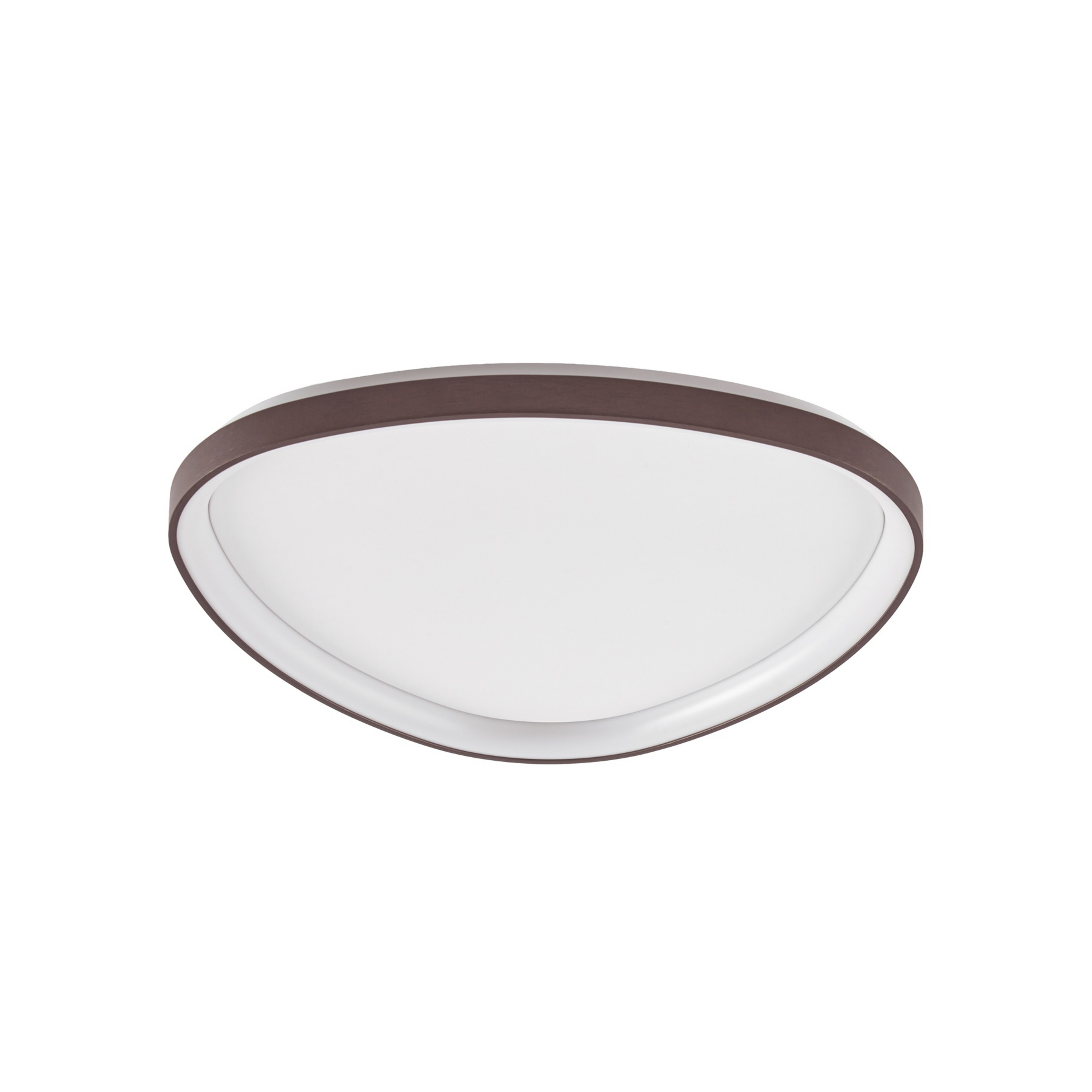 Asken LED ceiling light, 61 cm, brown, CCT, dimmable - Lucande