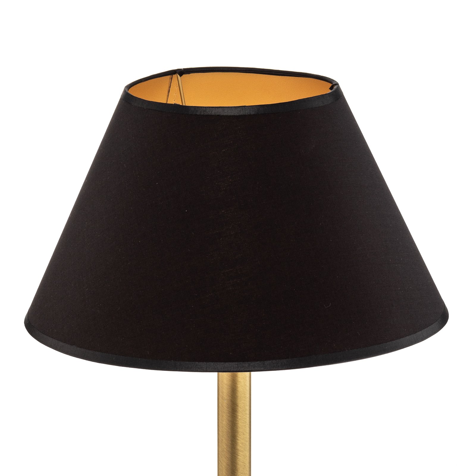 Strilo conische tafellamp messing/zwart/goud